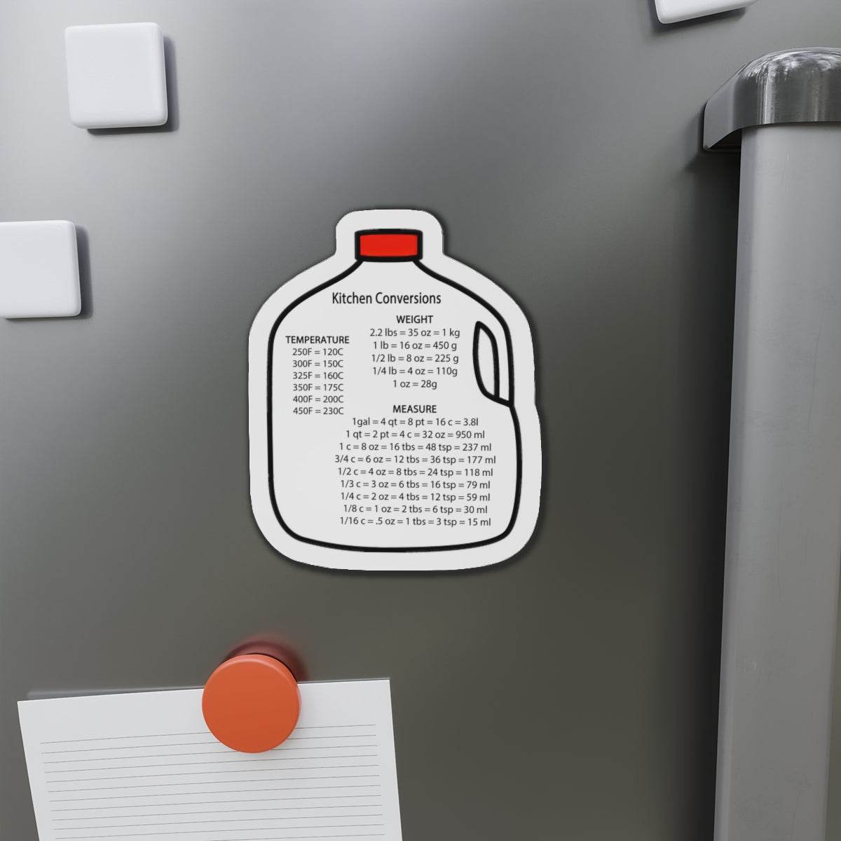 Kitchen Conversions Milk Jug Shaped Die-Cut Magnet - Little Flower Farm