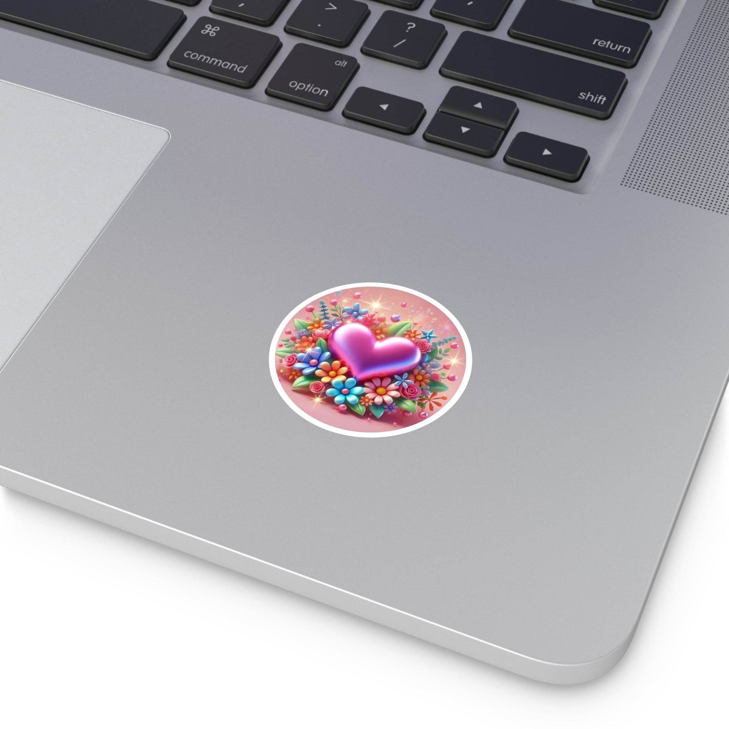 Colorful Heart Round Stickers, Indoor Outdoor Artistic Valentines Day Gift Fun, Heart-Shaped Sticker Labels Decals, Crafting Scrapbooking - Little Flower Farm