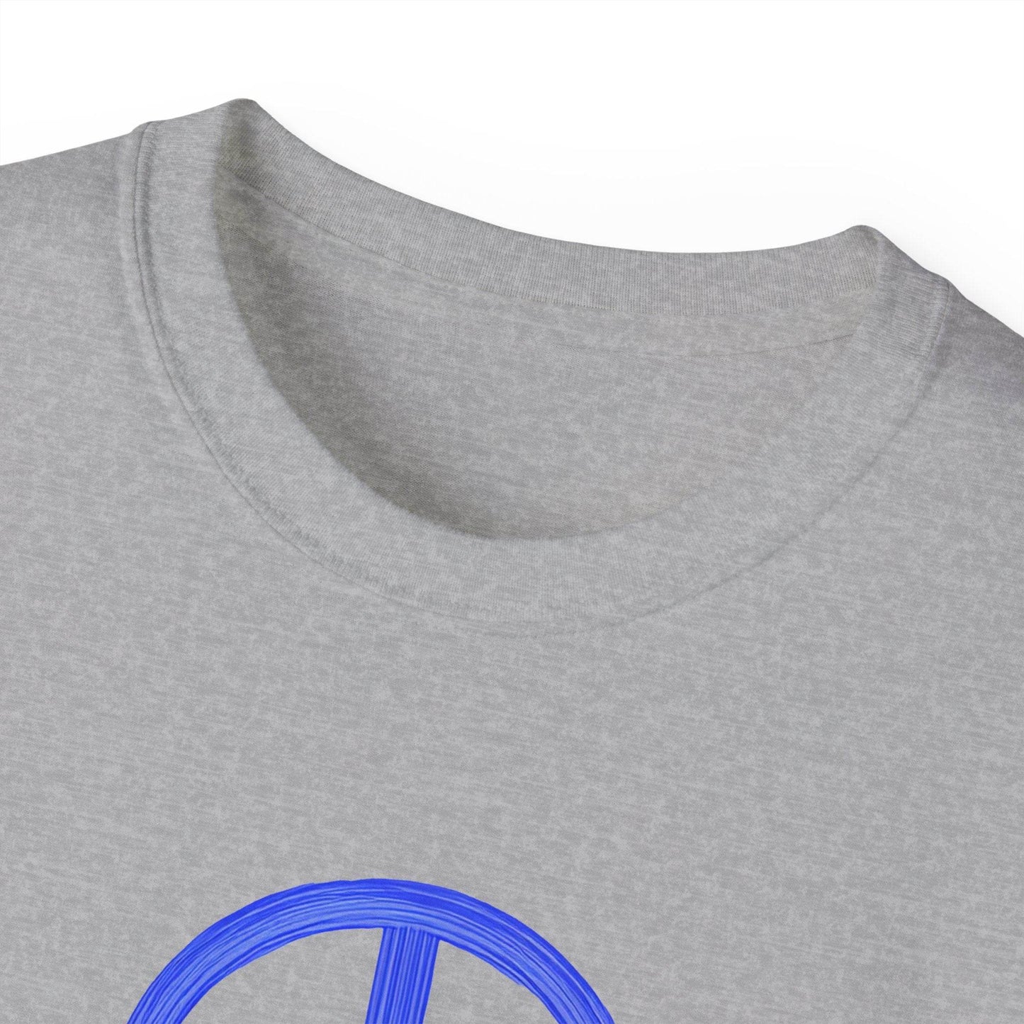 Peace and Love Ladies' 100% Cotton T-Shirt, Global Peace Tee, No Fighting Shirt, Peace Symbol Top, V-Neck Peace Typography Tee - Little Flower Farm