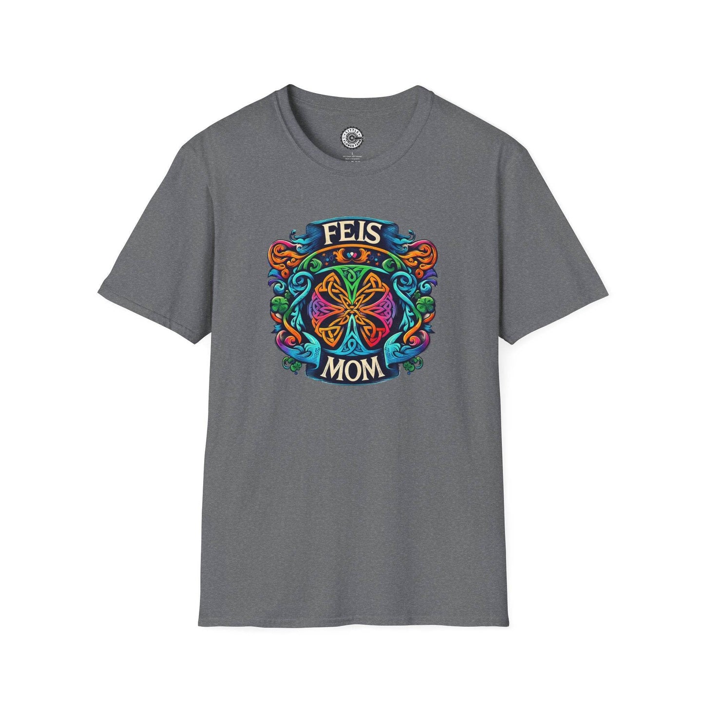 Feis Mom Irish Dance Competition Themed Unisex Softstyle T-Shirt - Lightweight Tee for Dance Moms, Irish Dance Fans, St. Patrick's Day Gift, - Little Flower Farm