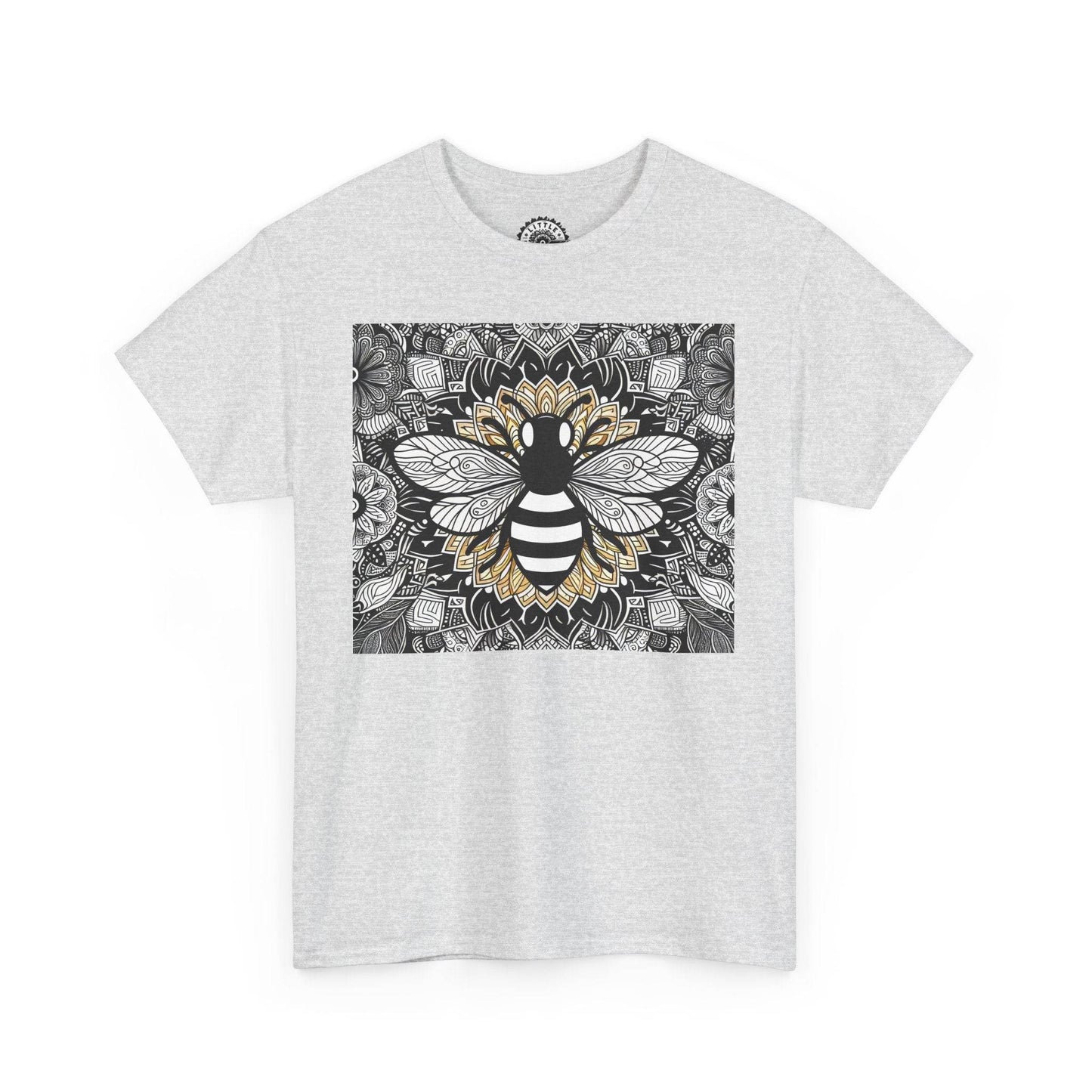 Honey Bee Design Unisex Heavy Cotton Tee - Little Flower Farm