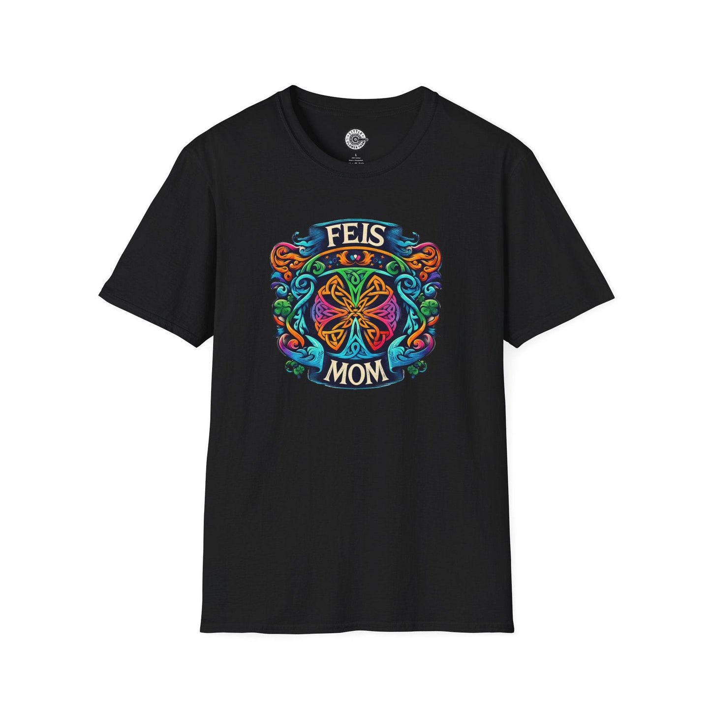 Feis Mom Irish Dance Competition Themed Unisex Softstyle T-Shirt - Lightweight Tee for Dance Moms, Irish Dance Fans, St. Patrick's Day Gift, - Little Flower Farm