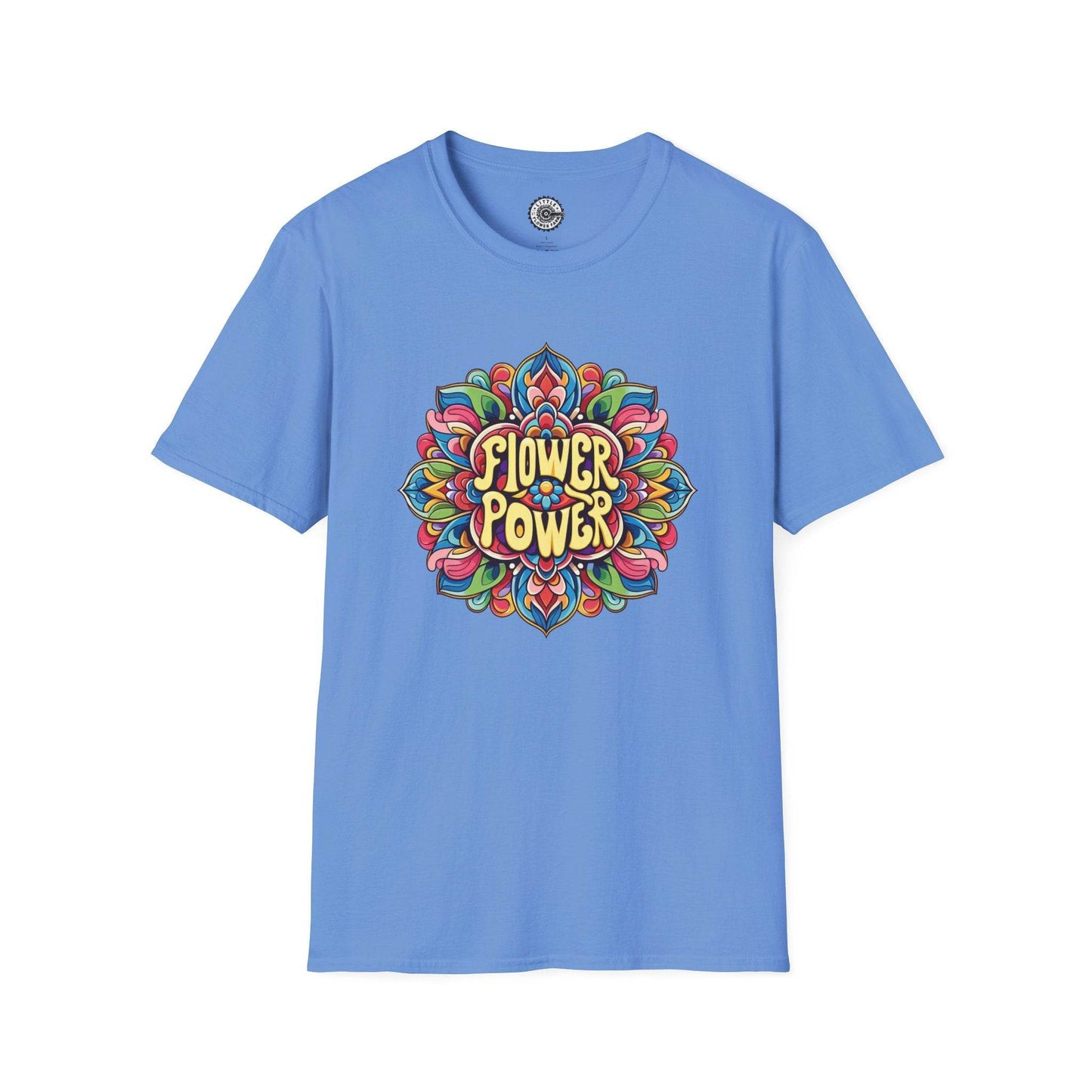 Flower Power Unisex T-Shirt, Floral Print Tee, Hippie Style Shirt, Soft Cotton Top, Boho Chic Fashion - Little Flower Farm