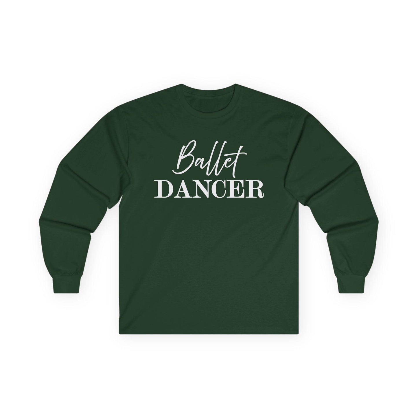 Ballet Dancer Tee, Dance Practice Shirt, Long Sleeve Ballet Shirt, Ballet Dance Top, Ballet Lover Gift, Dance Studio Apparel - Little Flower Farm