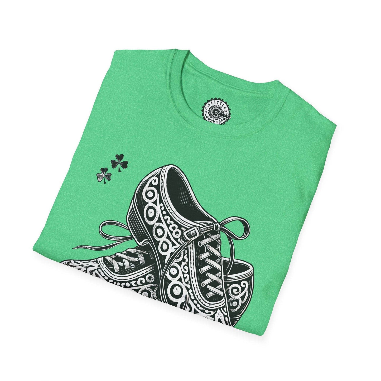 Irish Dance Shoes Themed Unisex Softstyle T-Shirt - Little Flower Farm