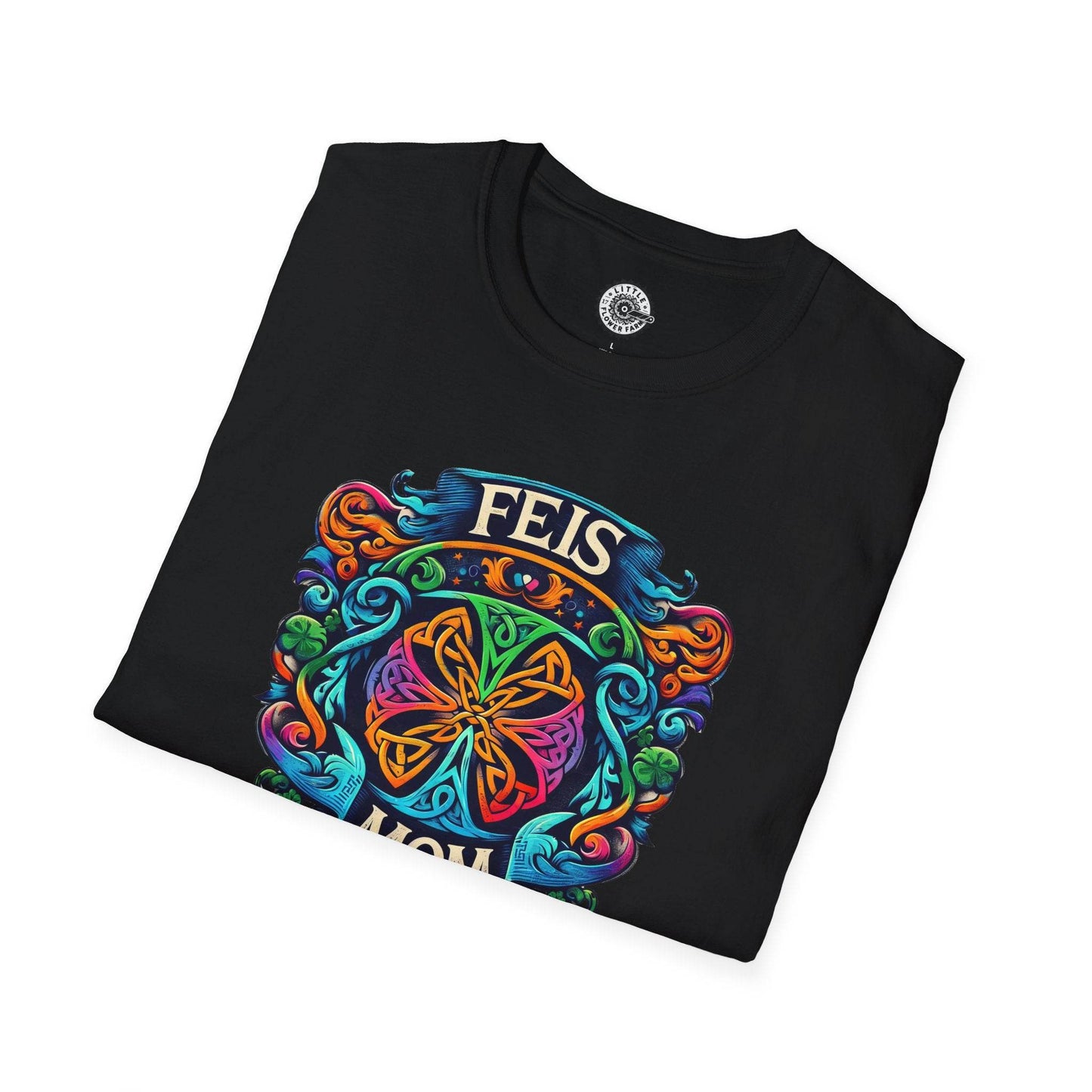 Feis Mom Irish Dance Competition Themed Unisex Softstyle T-Shirt - Lightweight Tee for Dance Moms, Irish Dance Fans, St. Patrick's Day Gift, - Little Flower Farm