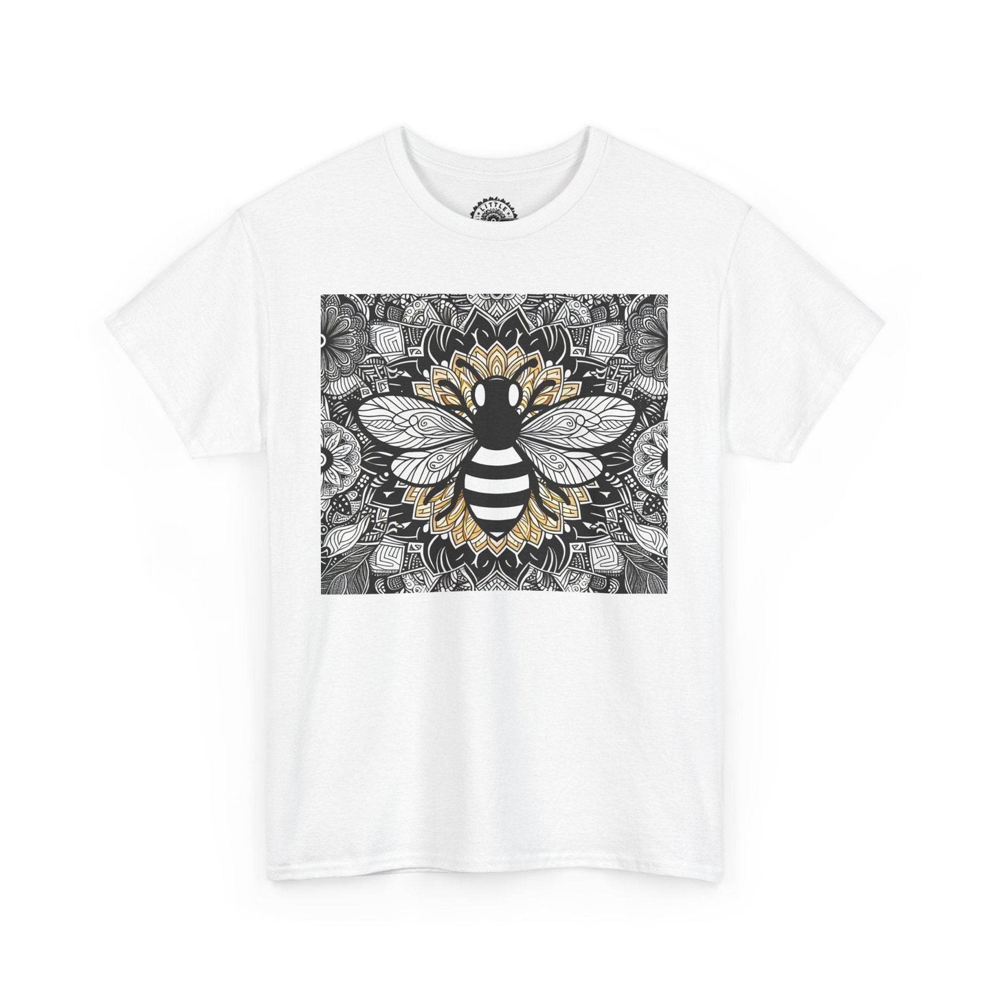 Honey Bee Design Unisex Heavy Cotton Tee - Little Flower Farm