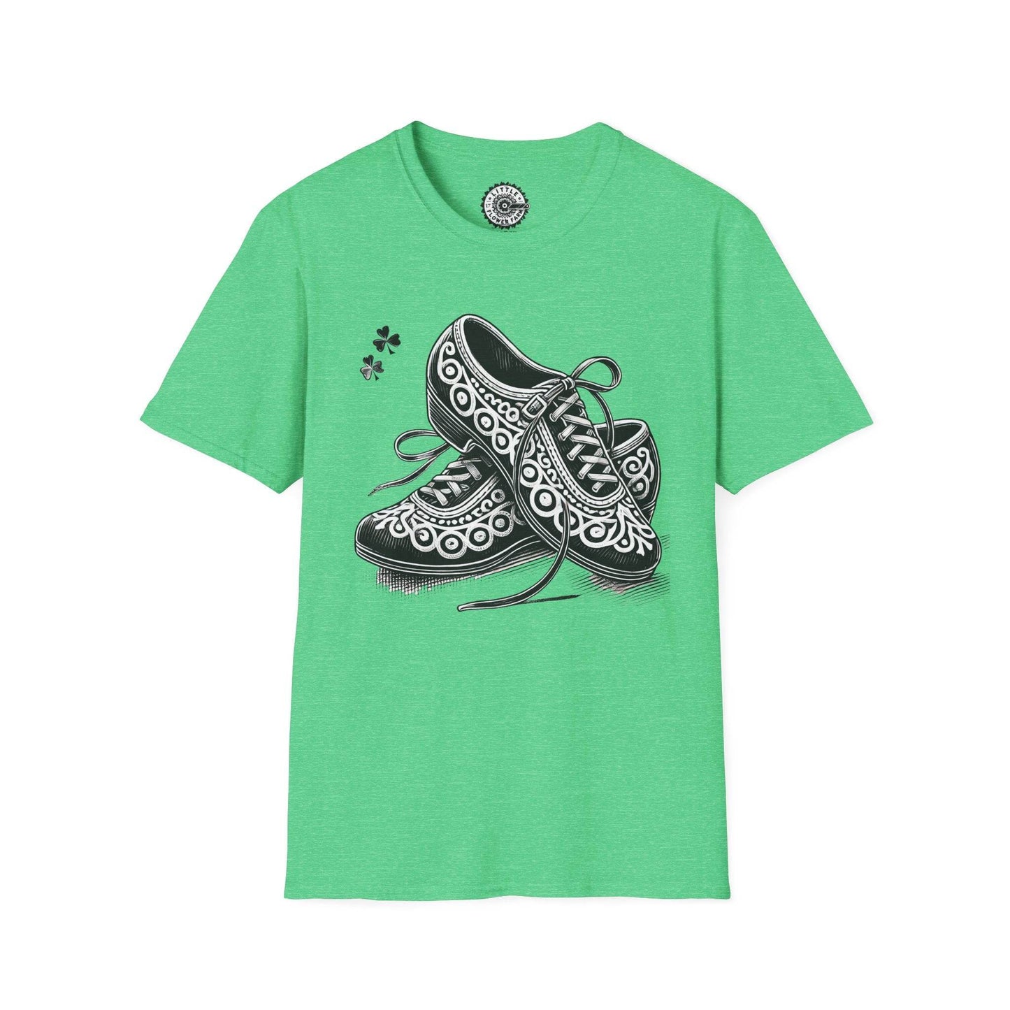 Irish Dance Shoes Themed Unisex Softstyle T-Shirt - Little Flower Farm