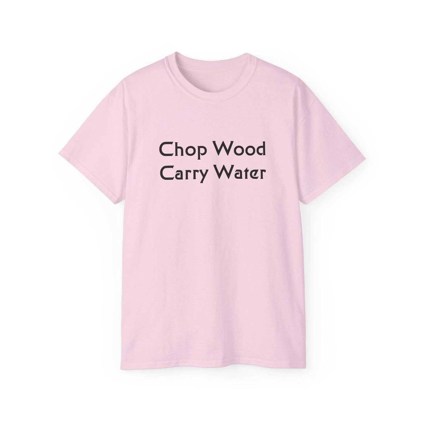 Zen Buddhism Chop Wood Carry Water Proverb T-Shirt, Graphic Tee, Mindfulness Gift, Meditation Shirt, Buddhist Quote Clothing - Little Flower Farm