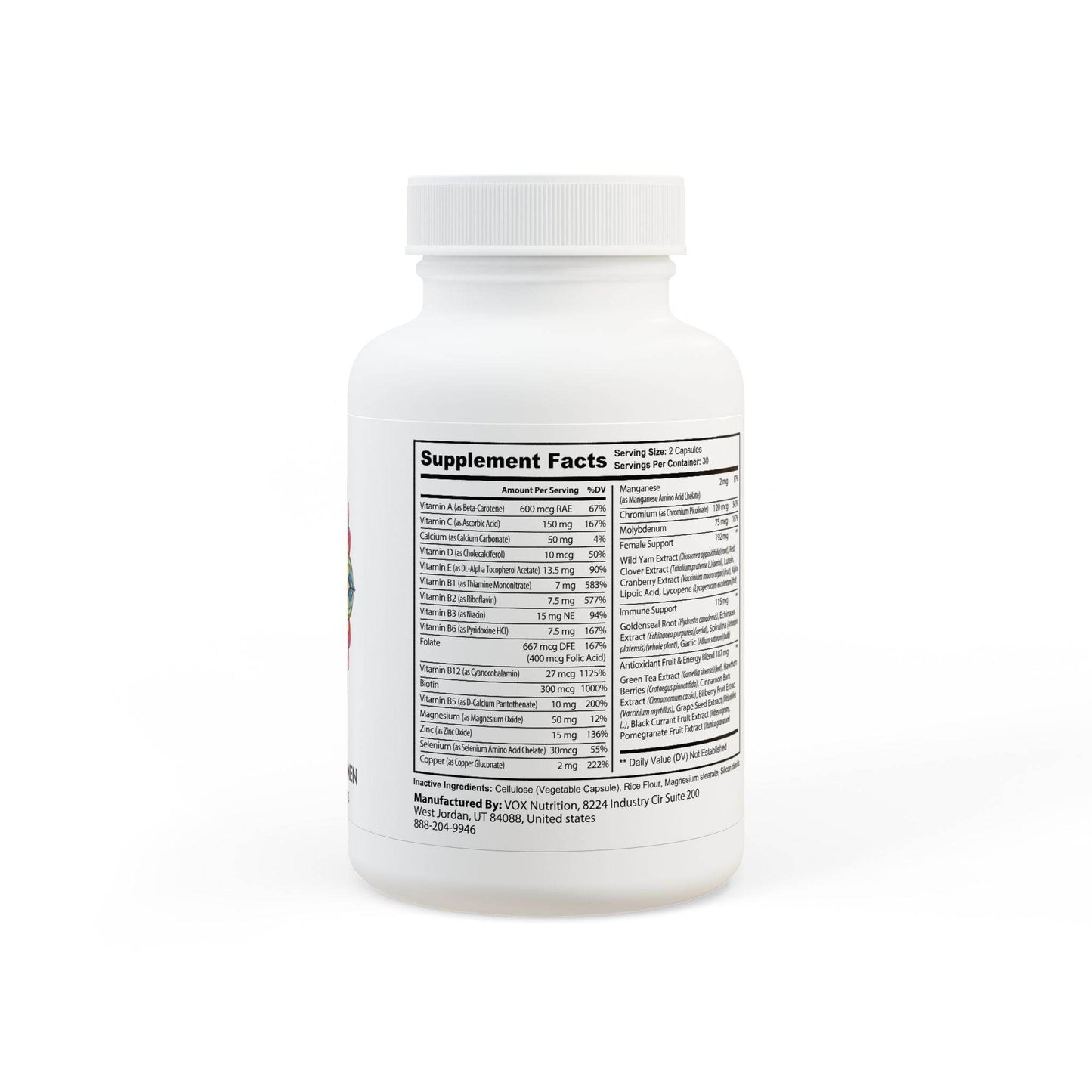 Flower Power Multivitamin for Women Supplement (60 Capsules) - Little Flower Farm