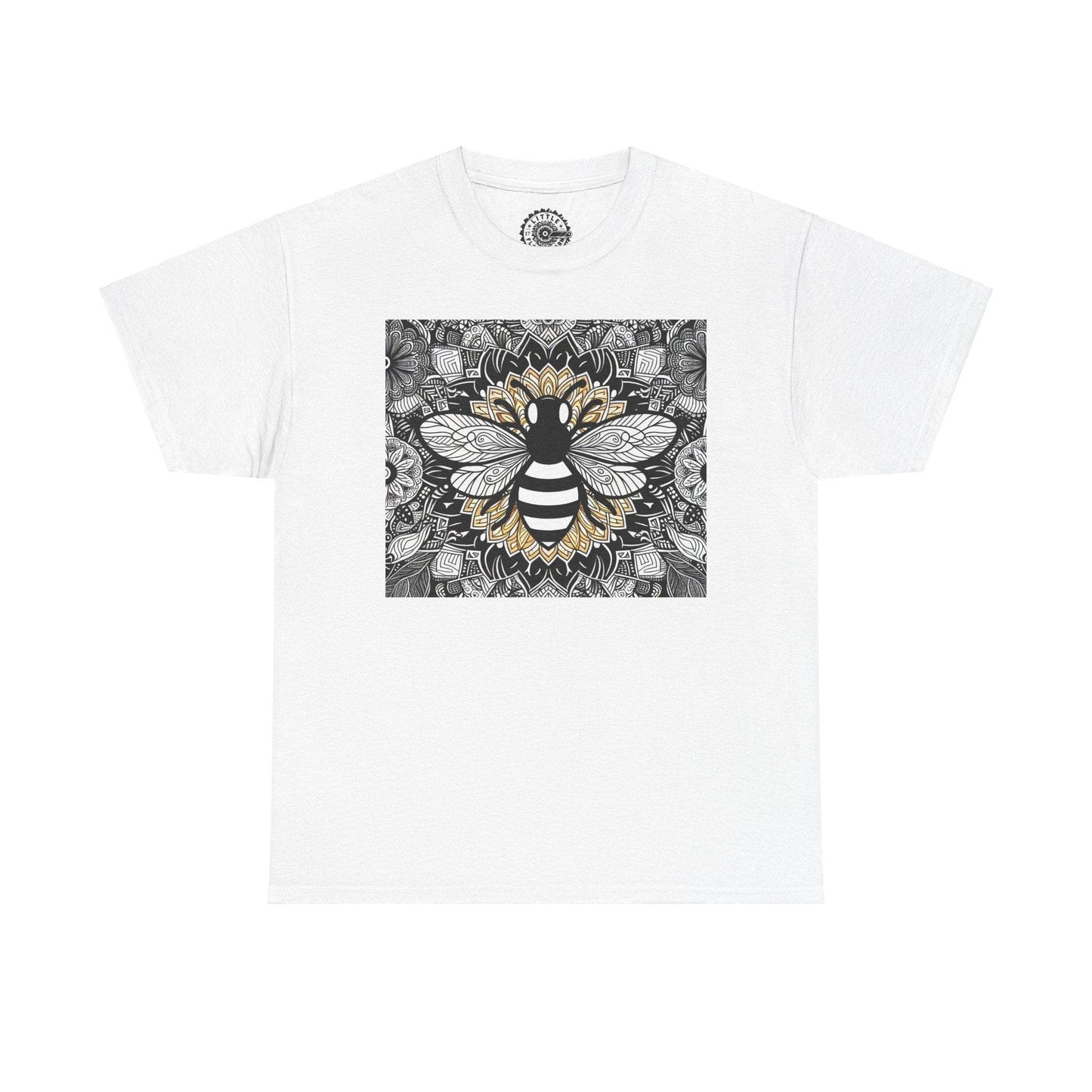Honey Bee Design Unisex Heavy Cotton Tee - Little Flower Farm