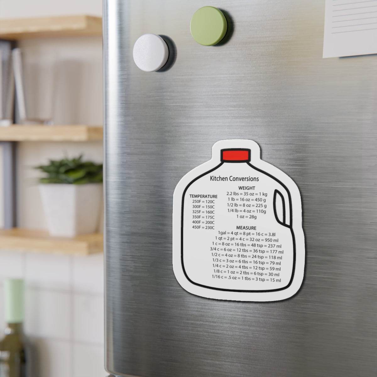 Kitchen Conversions Milk Jug Shaped Die-Cut Magnet - Little Flower Farm