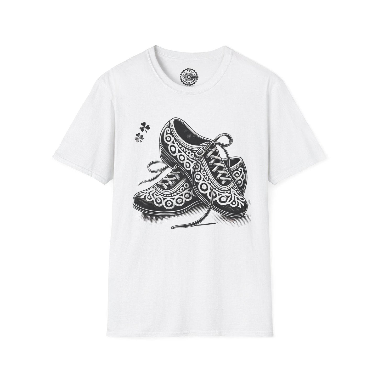 Irish Dance Shoes Themed Unisex Softstyle T-Shirt - Little Flower Farm
