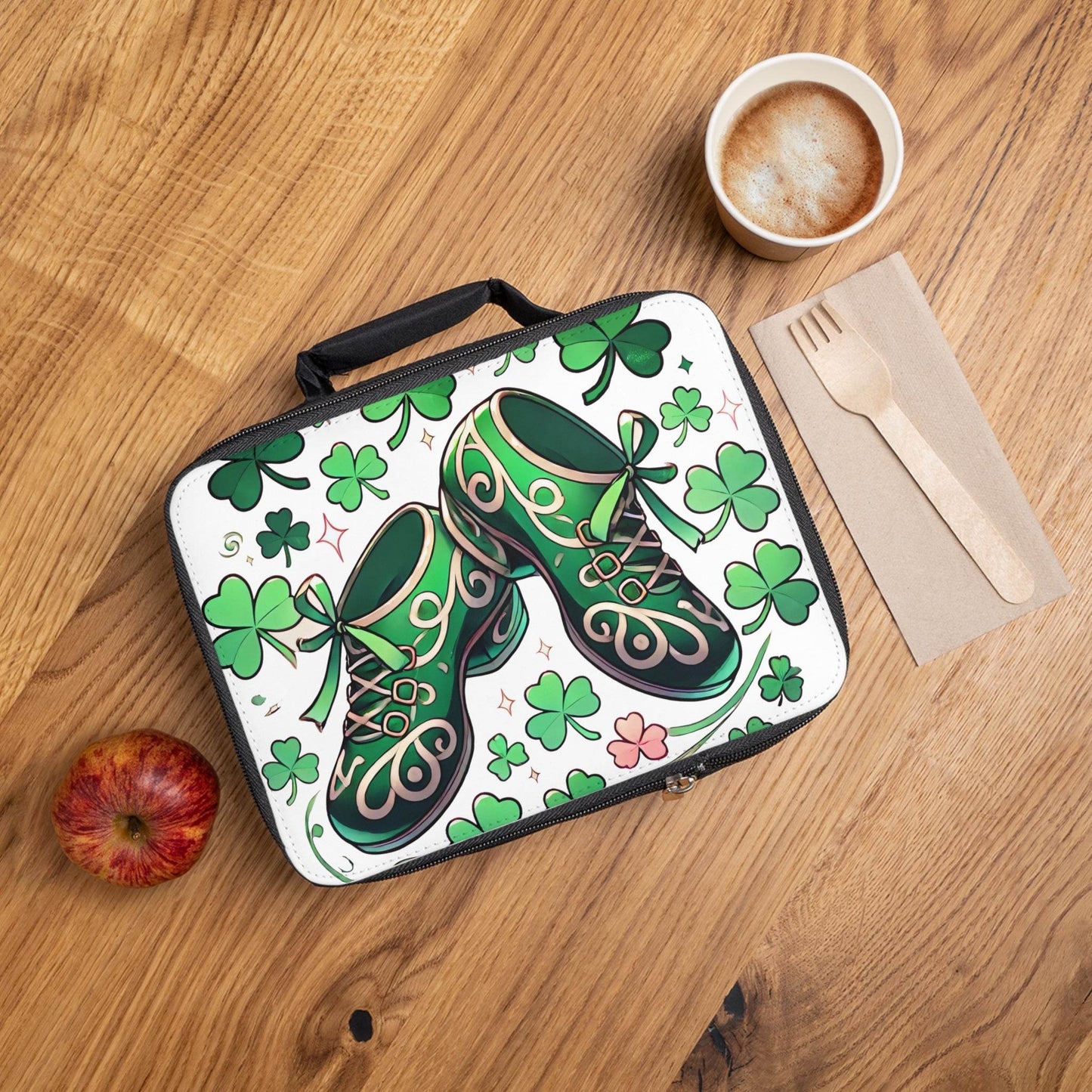 Irish Dance Shoe Lunch Bag, Reusable Insulated Tote, School Lunch Container, Ballet Slipper Lunch Sack, Dance Practice Snack Pouch, St. - Little Flower Farm