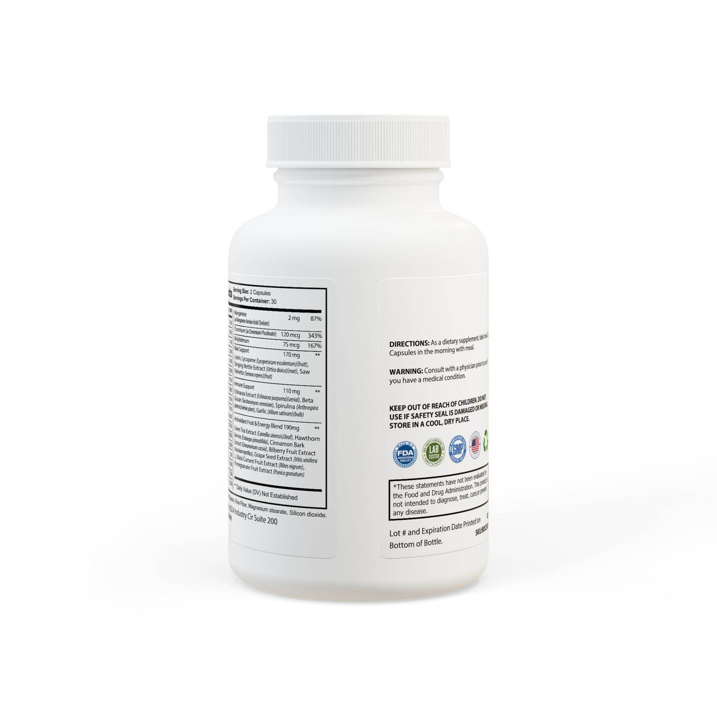 Flower Power Multivitamin for Men Supplement (60 Capsules) - Little Flower Farm