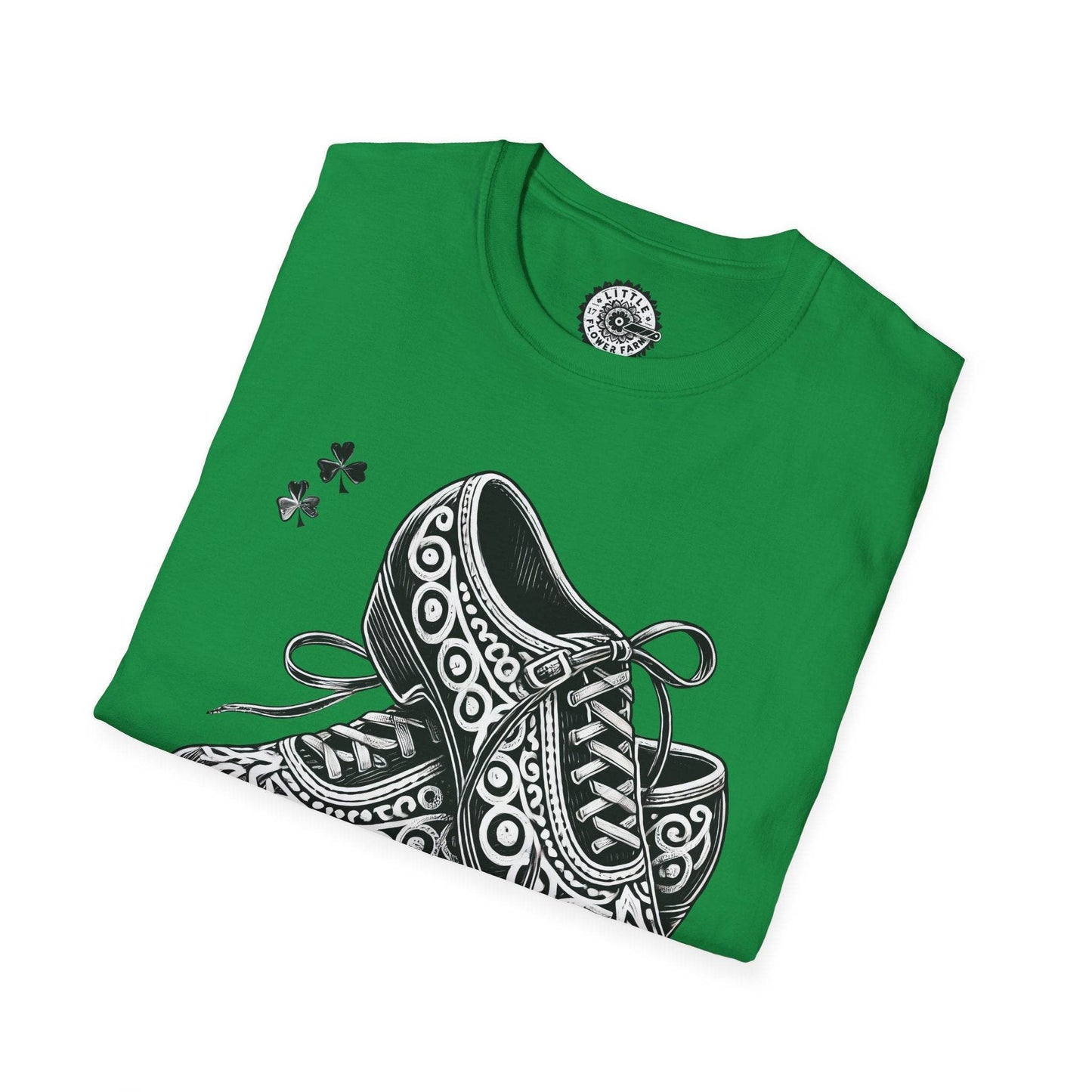 Irish Dance Shoes Themed Unisex Softstyle T-Shirt - Little Flower Farm