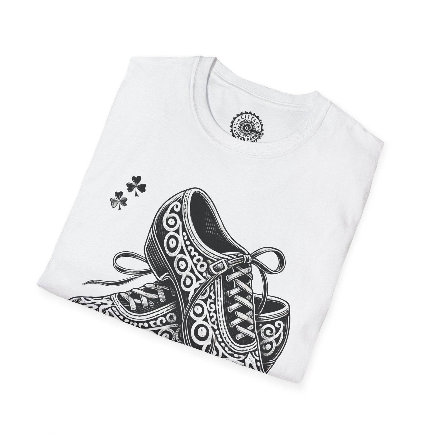 Irish Dance Shoes Themed Unisex Softstyle T-Shirt - Little Flower Farm