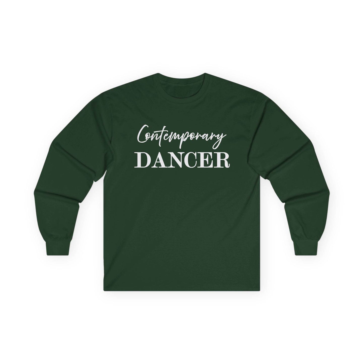 Contemporary Dancer Long Sleeve Tee, Dance Practice Shirt, Modern Dance Outfit, Unisex Cotton Top - Little Flower Farm