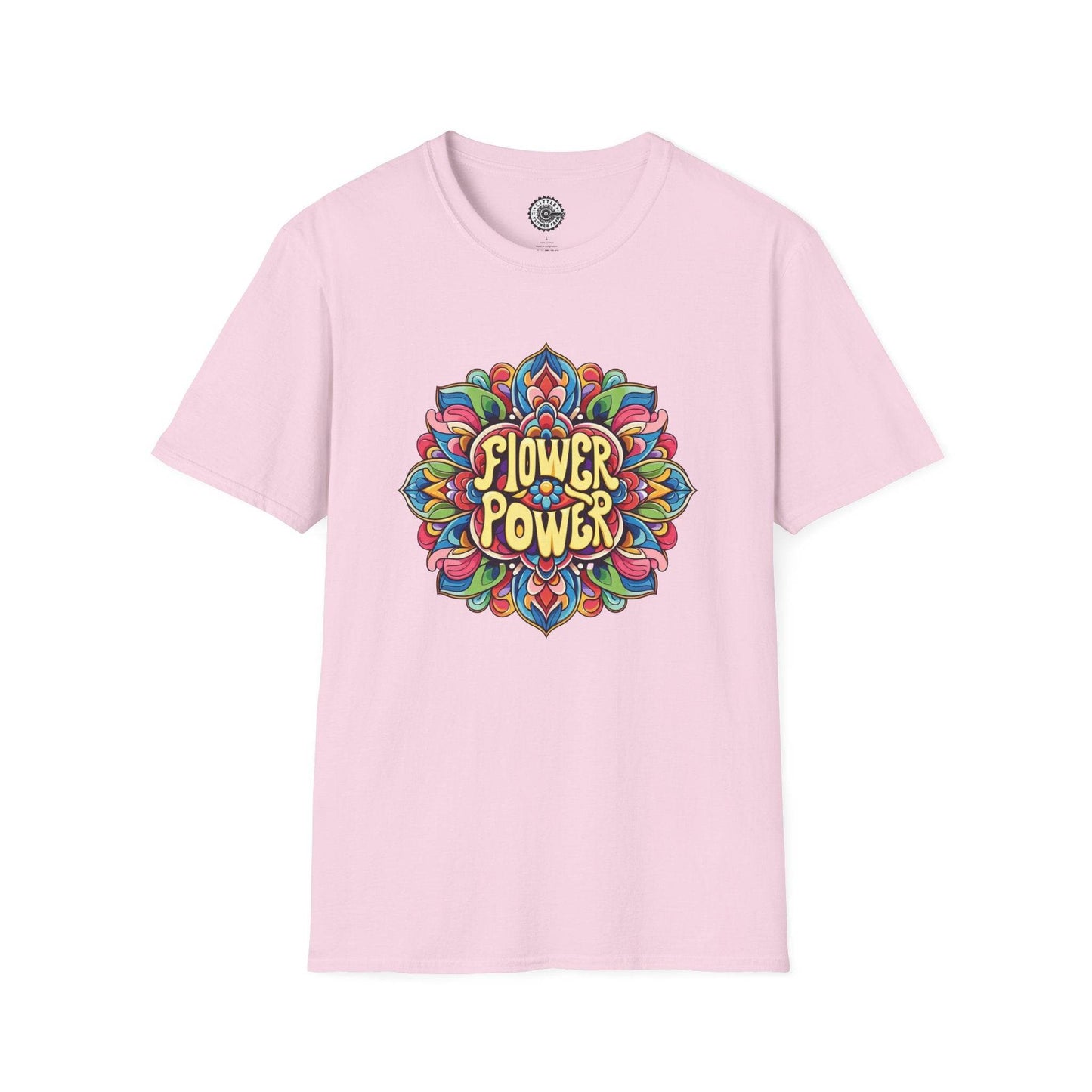 Flower Power Unisex T-Shirt, Floral Print Tee, Hippie Style Shirt, Soft Cotton Top, Boho Chic Fashion - Little Flower Farm