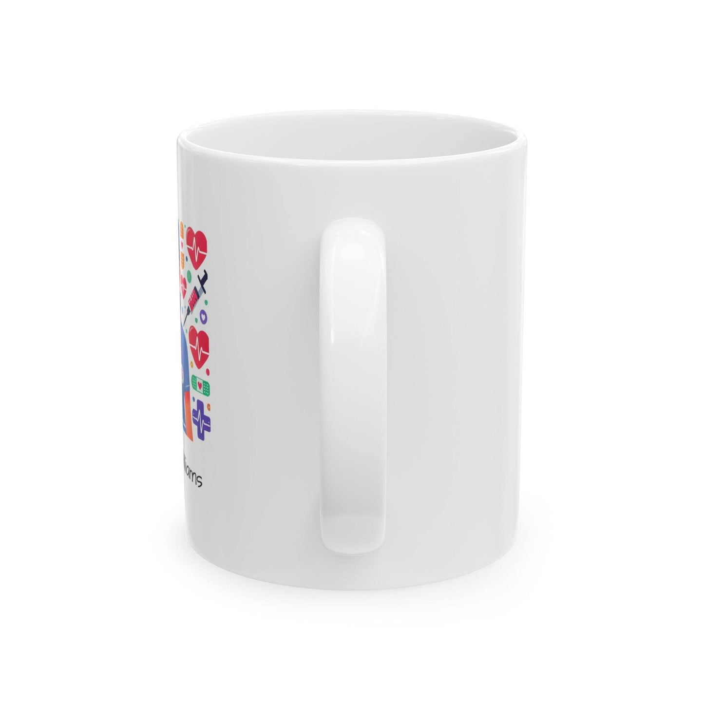 Nurse RN LPN Custom Coffee Cup, Personalized Ceramic Mug, (11oz) - Gift for Nurses, Coffee Lover, Birthday, Graduation, Christmas - Little Flower Farm