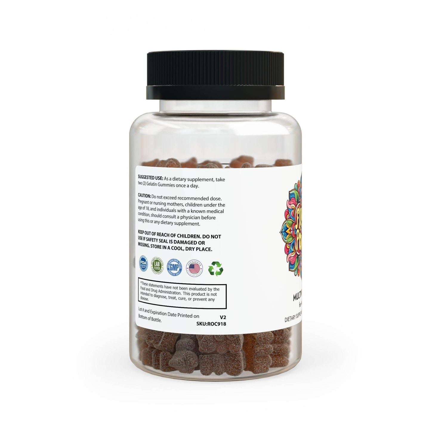 Flower Power Multivitamin Gummies for Adults (60 Gummies) - Little Flower Farm