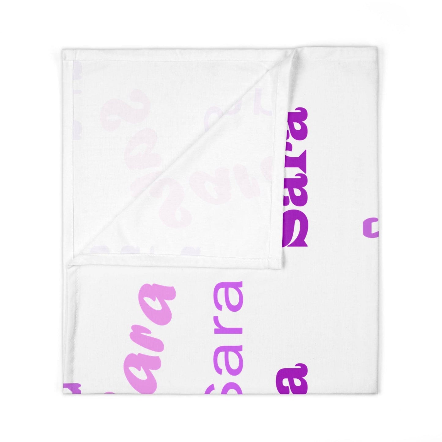 Baby Swaddle Blanket, Custom Personalized Pink Ink Name, Newborn Gift, Baby Shower, Infant Nursery Decor, Soft Blankie - Little Flower Farm