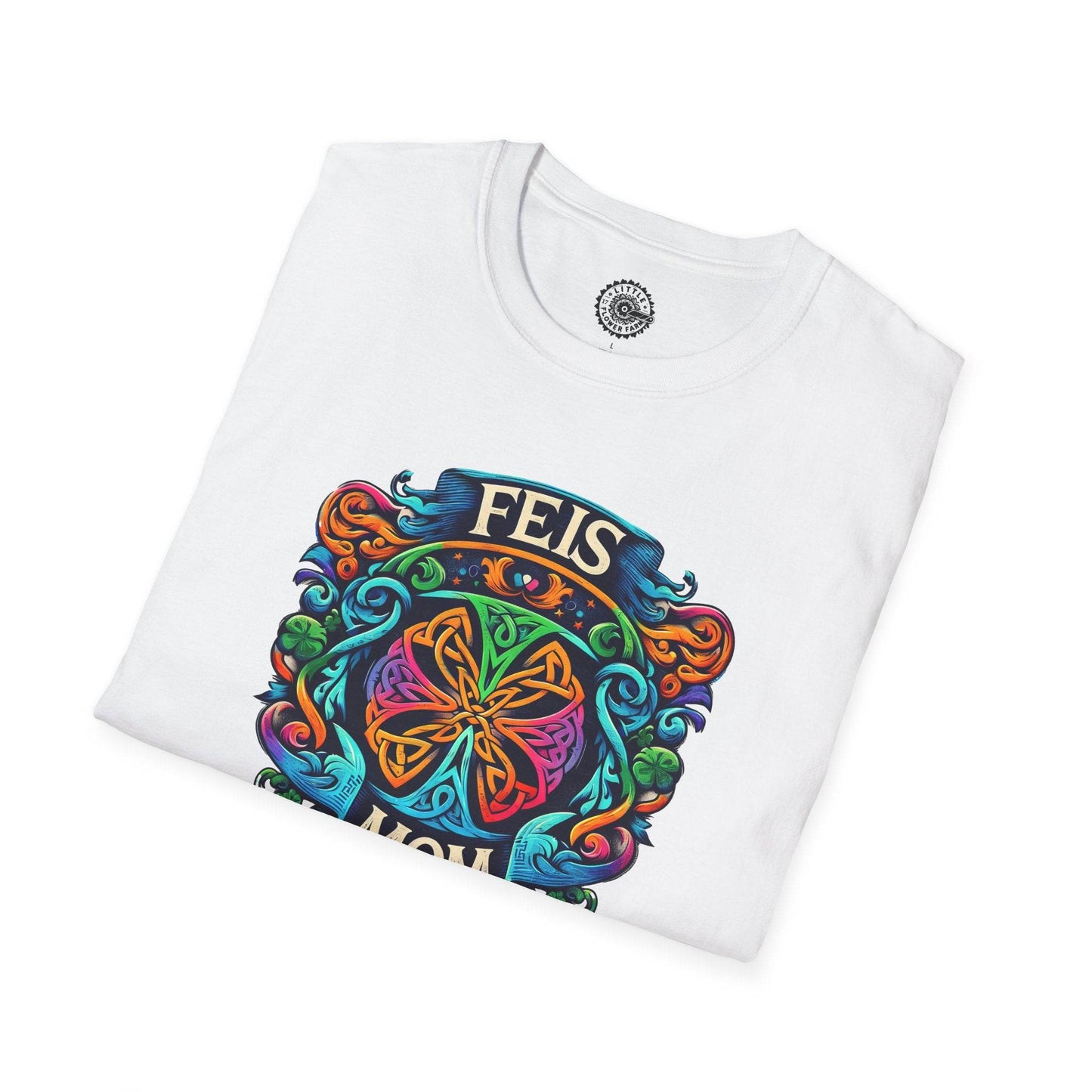 Feis Mom Irish Dance Competition Themed Unisex Softstyle T-Shirt - Lightweight Tee for Dance Moms, Irish Dance Fans, St. Patrick's Day Gift, - Little Flower Farm