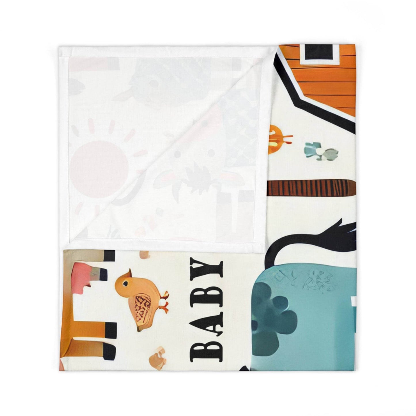 Swaddle Blanket, Farm Animals Themed Unisex, Baby Wrap, Nursery Bedding, Baby Shower Gift, Newborn Essential - Little Flower Farm
