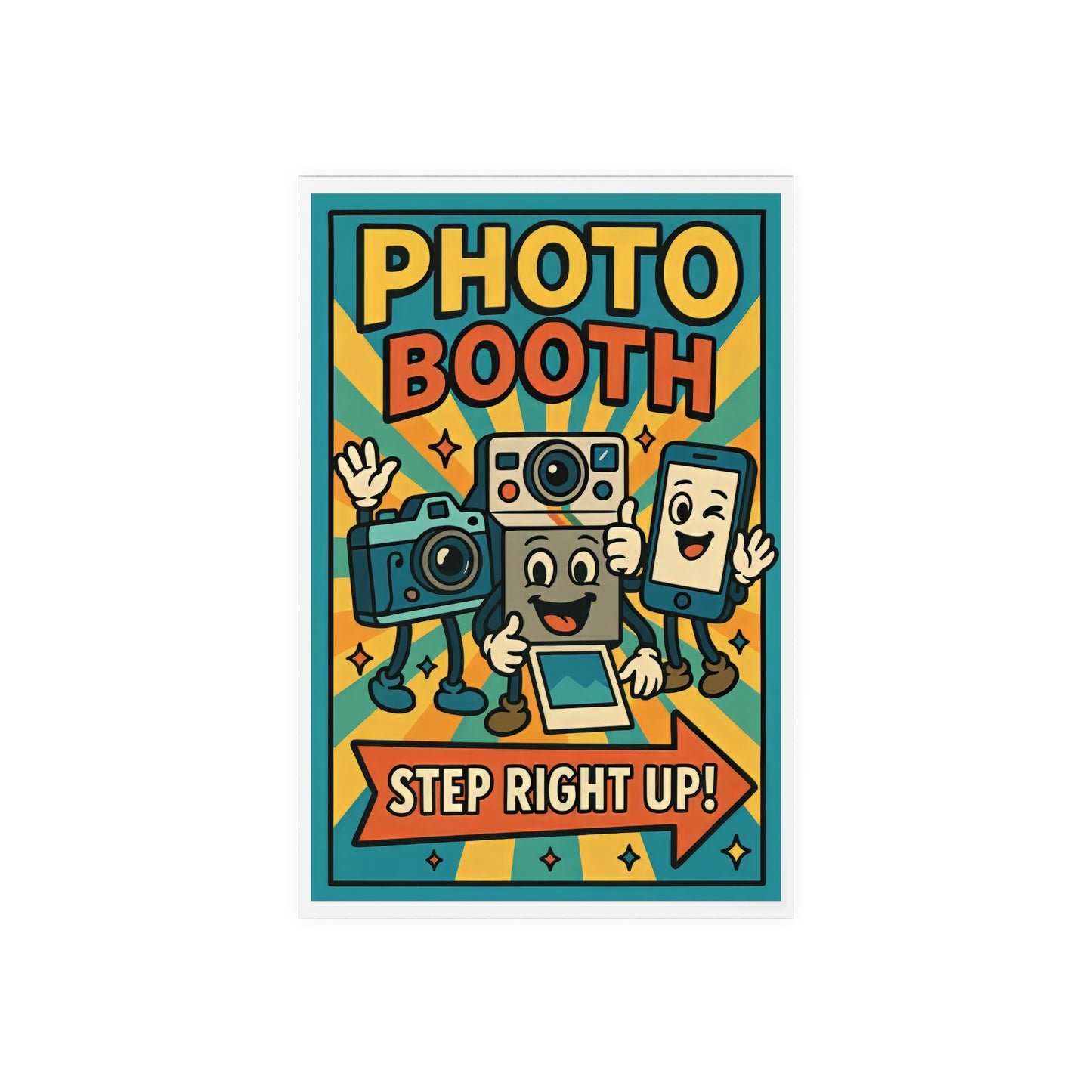 Photobooth Acrylic Sign with Wooden Stand, Wedding Decor, Party Favors, Event Signage, Retro Style Decoration, Fun Photo Station