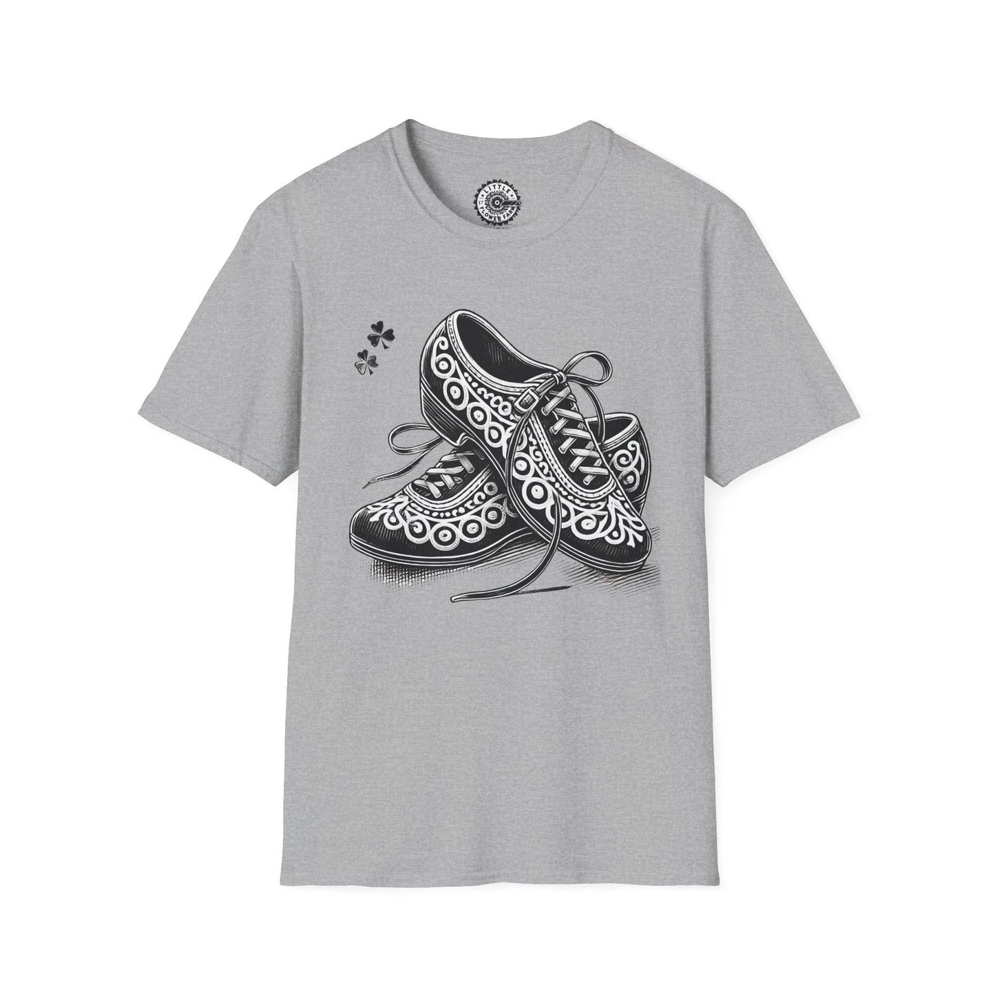 Irish Dance Shoes Themed Unisex Softstyle T-Shirt - Little Flower Farm