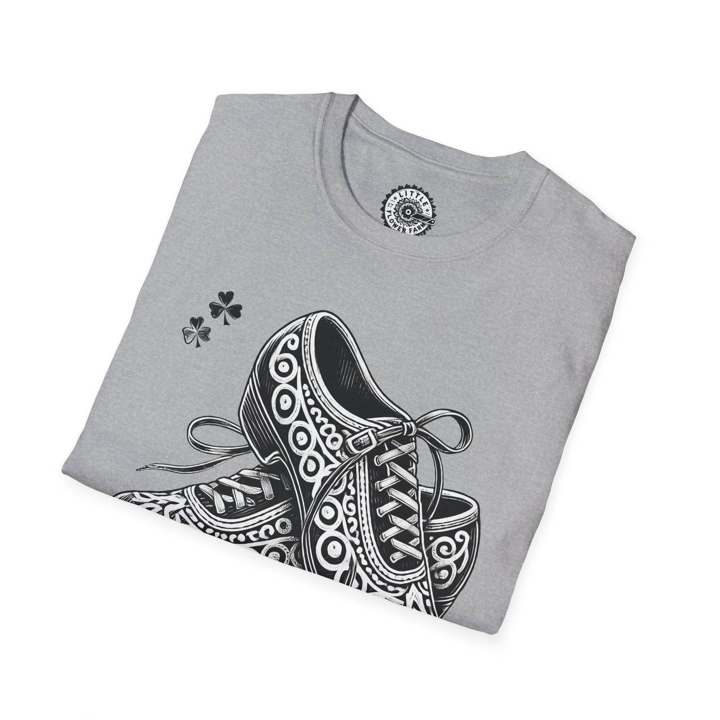 Irish Dance Shoes Themed Unisex Softstyle T-Shirt - Little Flower Farm