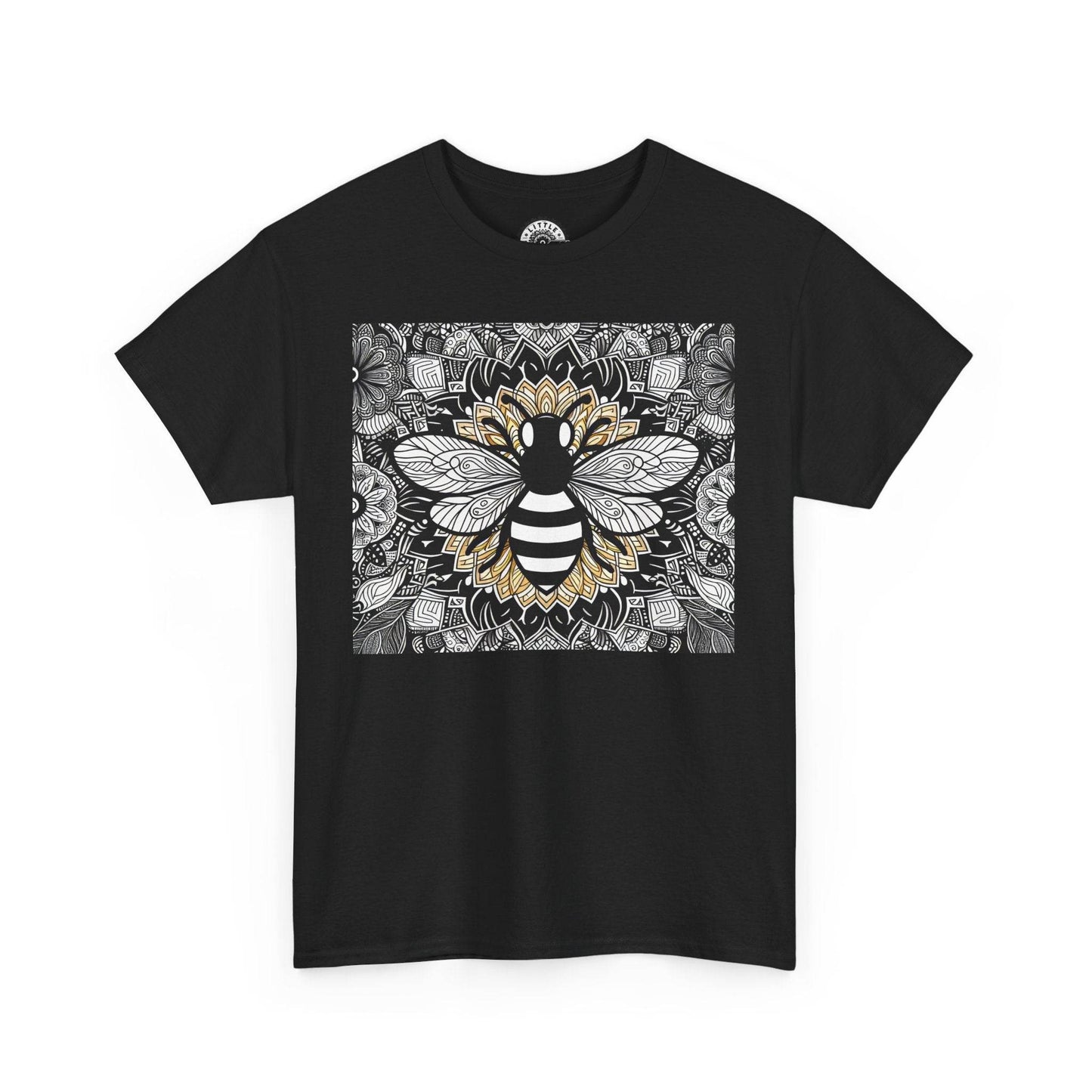 Honey Bee Design Unisex Heavy Cotton Tee - Little Flower Farm
