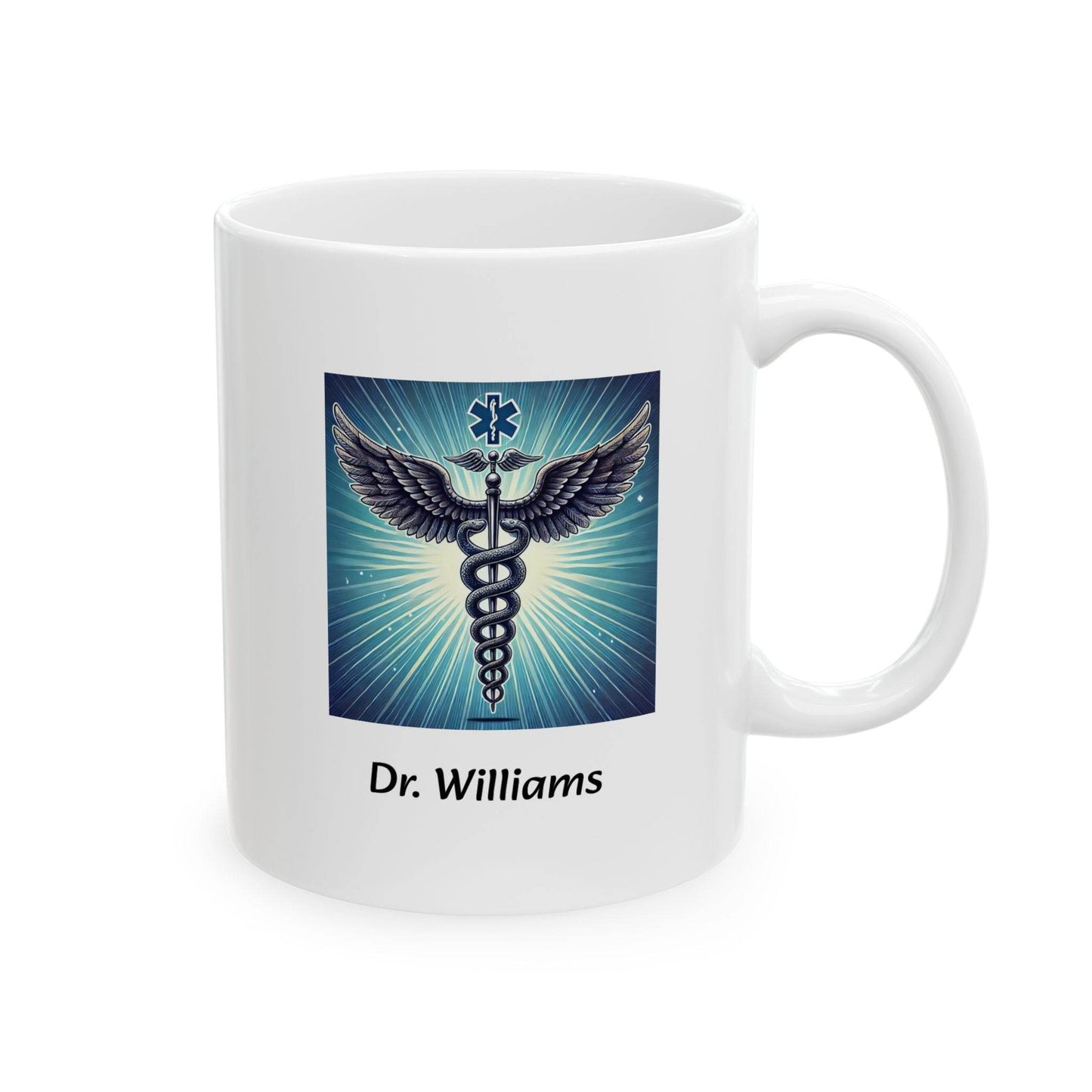 Medical Staff Symbols Custom Coffee Cup, Personalized Ceramic Mug, (11oz) - Gift for Doctors, Nurses, Coffee Lover, Birthday, Graduation - Little Flower Farm