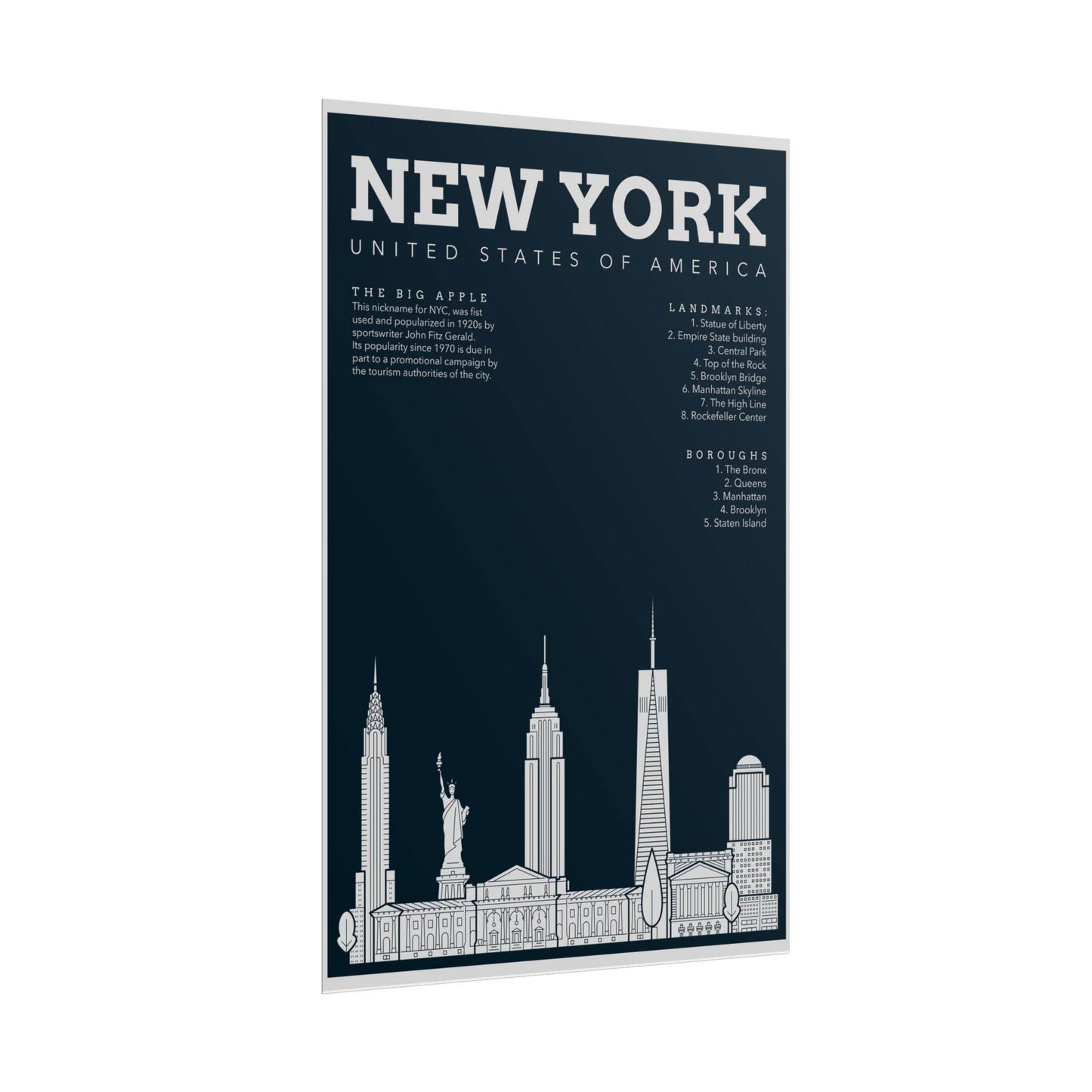 Poster Wall Decor - New York Themed - Little Flower Farm