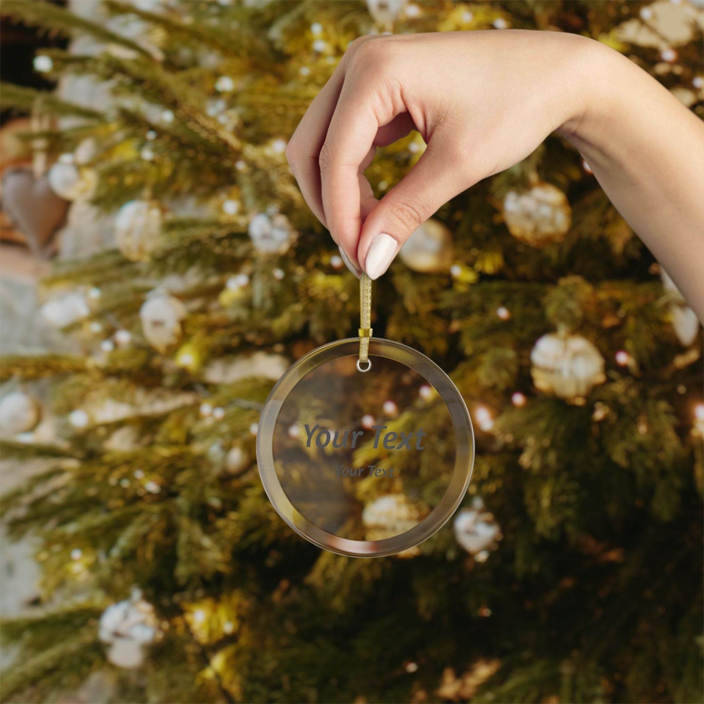 Glass Ornaments, Custom Personalized Holiday Wedding Birthday Gifts for Home, Christmas Decoration, Festive Home Decor, Personalized - Little Flower Farm