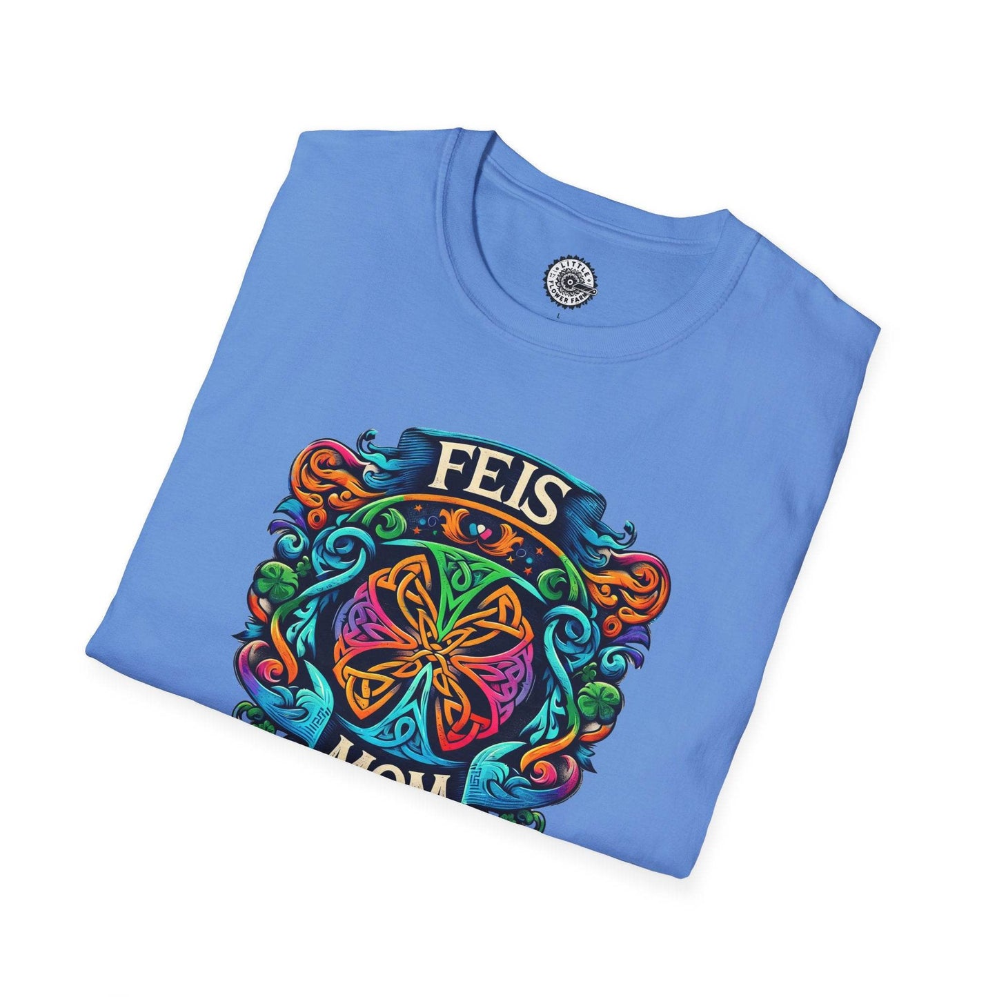 Feis Mom Irish Dance Competition Themed Unisex Softstyle T-Shirt - Lightweight Tee for Dance Moms, Irish Dance Fans, St. Patrick's Day Gift, - Little Flower Farm