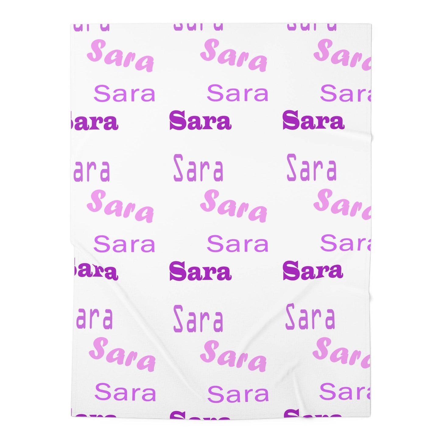 Baby Swaddle Blanket, Custom Personalized Pink Ink Name, Newborn Gift, Baby Shower, Infant Nursery Decor, Soft Blankie - Little Flower Farm