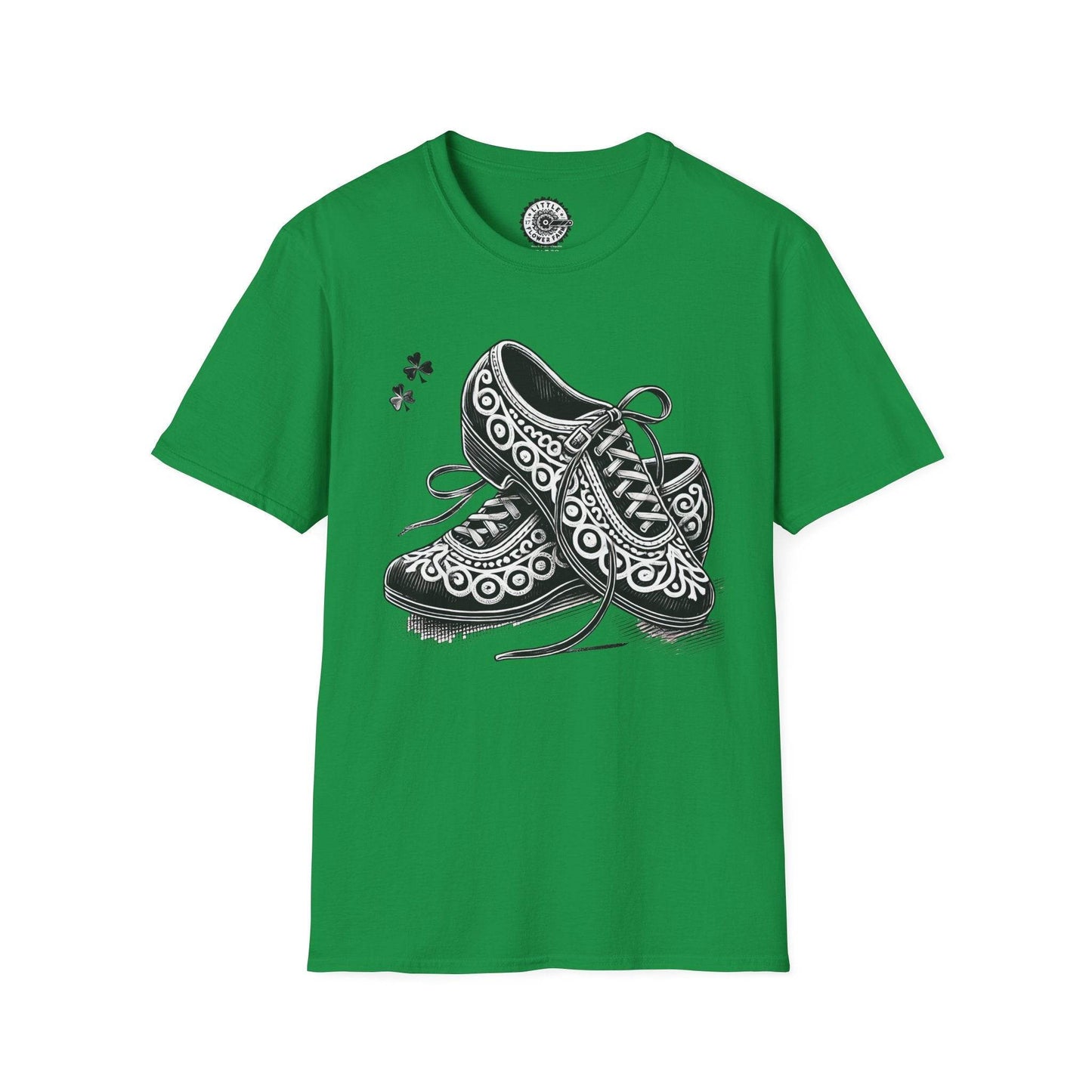 Irish Dance Shoes Themed Unisex Softstyle T-Shirt - Little Flower Farm