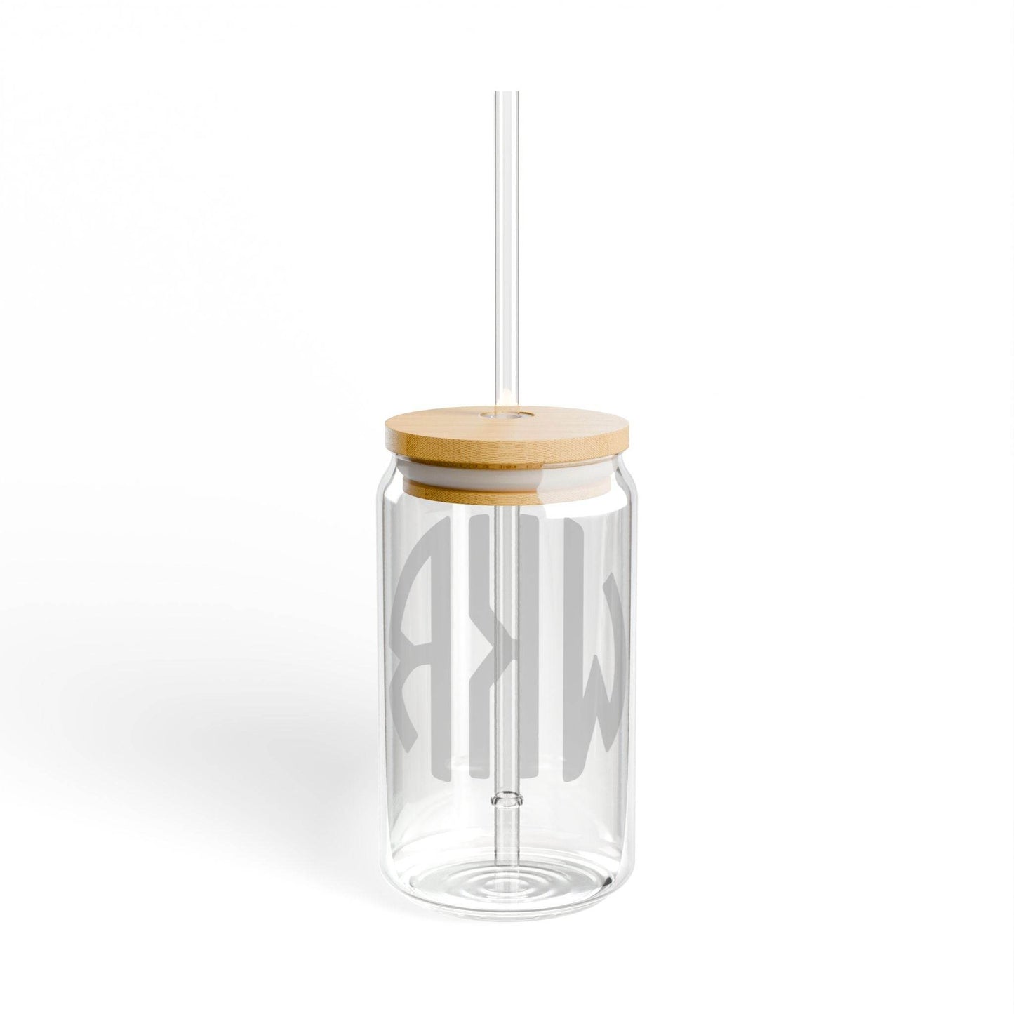 Monogram Sipper Glass, Personalized Drinkware, Custom Initials Tumbler, Engraved Wine Cup, Gift for Wine Lover, 16oz Glassware - Little Flower Farm