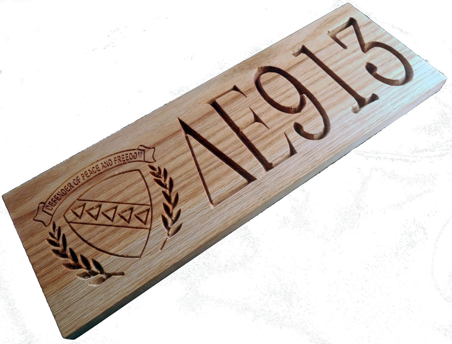 Tau Kappa Epsilon Officially Licensed Custom Text Solid Oak Sign - Little Flower Farm