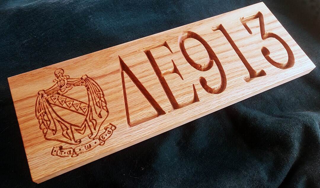 Tau Kappa Epsilon Officially Licensed Custom Text Solid Oak Sign - Little Flower Farm