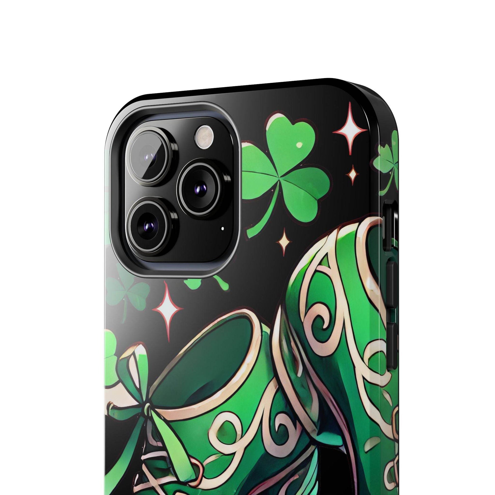 Irish Dance Shoe Tough Phone Case - St. Patrick's Day Gift, Protective Cover, Irish Dance Lover Phone Accessory, Celtic Dance Shoes Case - Little Flower Farm