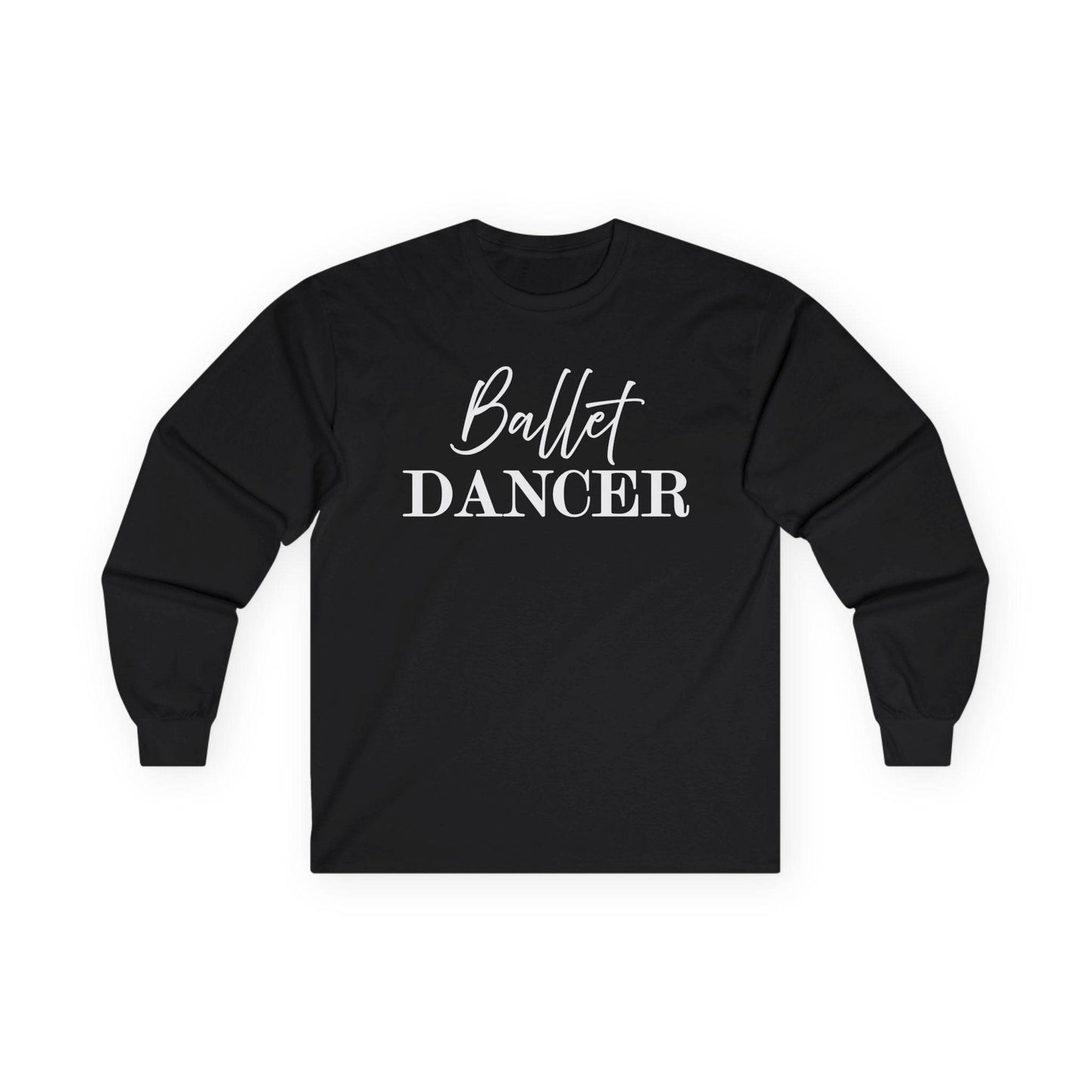 Ballet Dancer Tee, Dance Practice Shirt, Long Sleeve Ballet Shirt, Ballet Dance Top, Ballet Lover Gift, Dance Studio Apparel - Little Flower Farm
