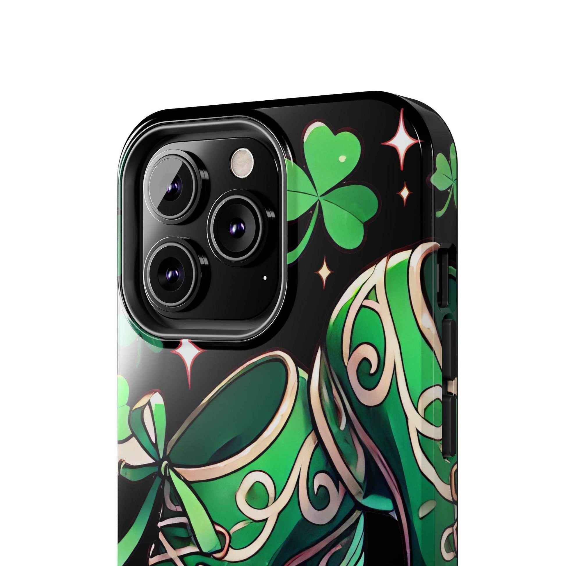Irish Dance Shoe Tough Phone Case - St. Patrick's Day Gift, Protective Cover, Irish Dance Lover Phone Accessory, Celtic Dance Shoes Case - Little Flower Farm