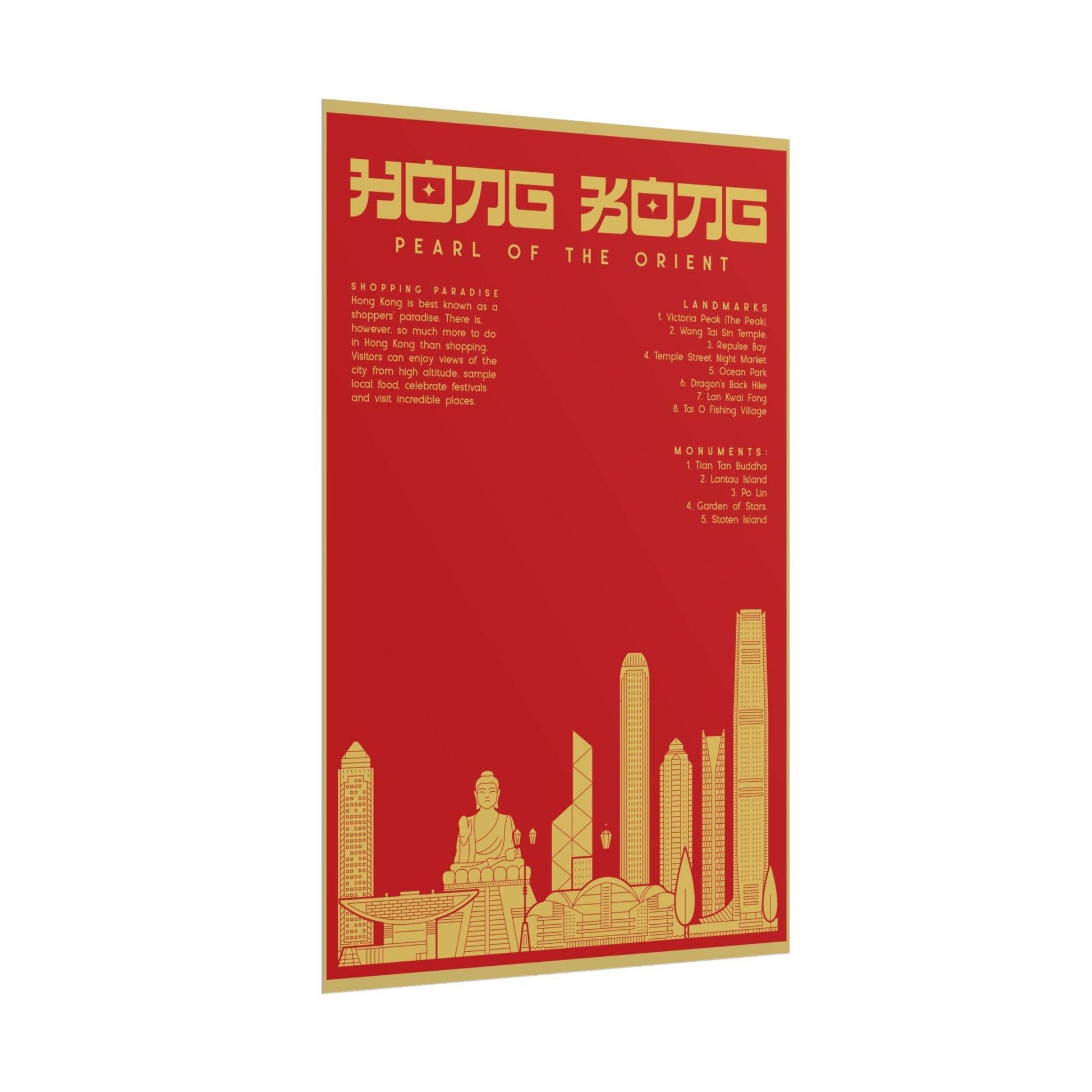 Poster Wall Art - Hong Kong Themed - Little Flower Farm