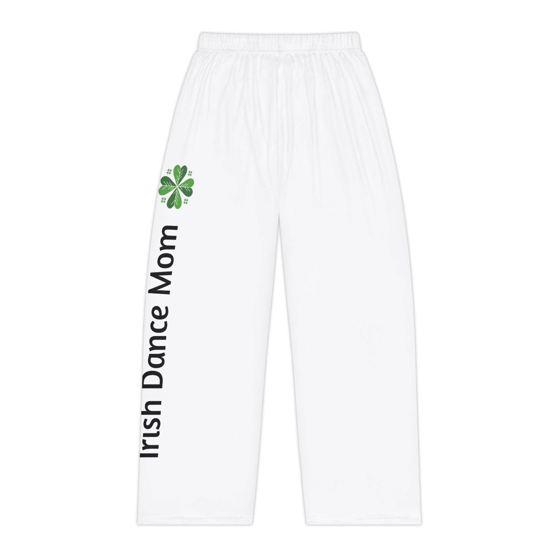 Irish Dance Mom Women's Pajama Pants, Green Shamrock Cozy Lounge Sleepwear, St. Patrick's Day Gift, Soft PJ Bottoms, Mommy PJs, Dance Mom - Little Flower Farm