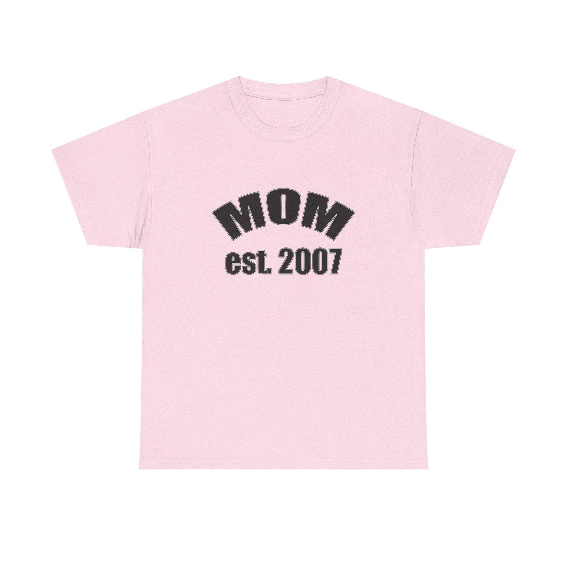 Mom Established in Shirt, Personalized Tee, Mother's Day Gift, Custom Year - Little Flower Farm