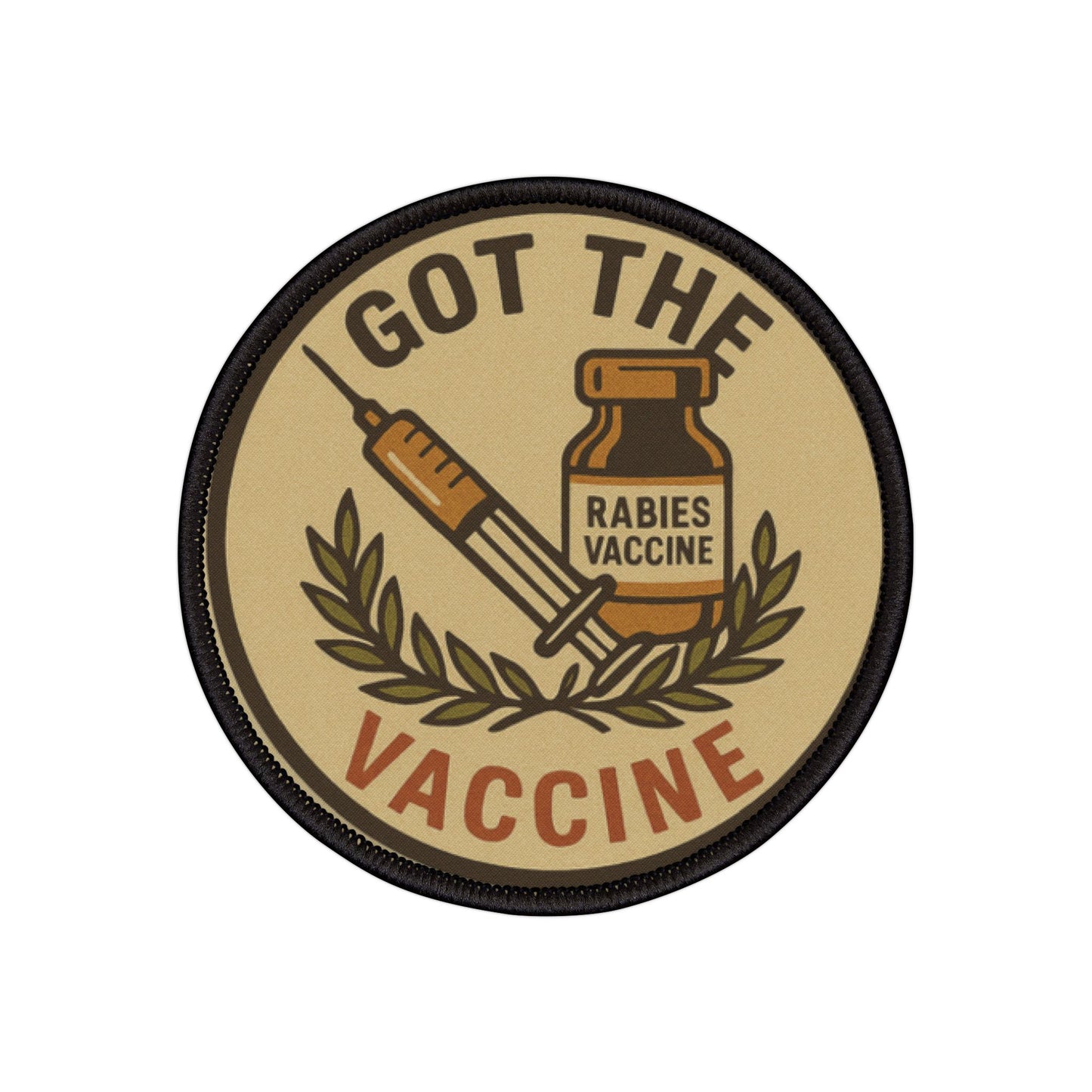 Rabies Vaccination Iron-On Patch, Funny Vaccine Patch, Denim Jacket Patch, Vaccine Pride Patch, Embroidered Patch for Health Workers