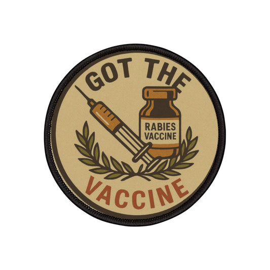Rabies Vaccination Iron-On Patch, Funny Vaccine Patch, Denim Jacket Patch, Vaccine Pride Patch, Embroidered Patch for Health Workers