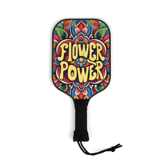 Pickleball Kit, Flower Power Pickleball Set, Hippy Boho Paddle Set, Fun Pickleball Gear, Pickleball Starter Kit - Little Flower Farm